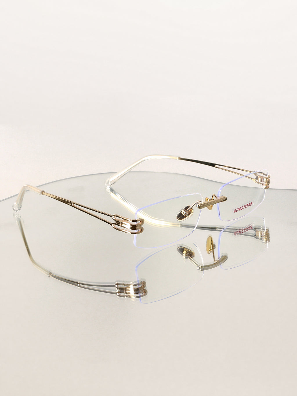 Rimless Y2K Preppy Rectangle Optical Frames