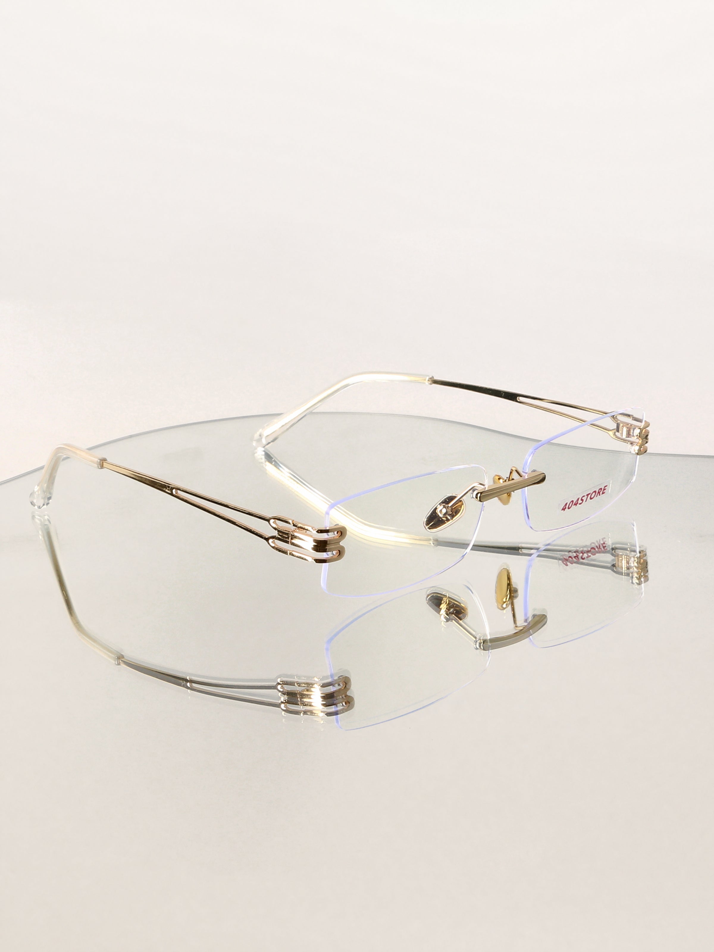 Rimless Y2K Preppy Rectangle Optical Frames