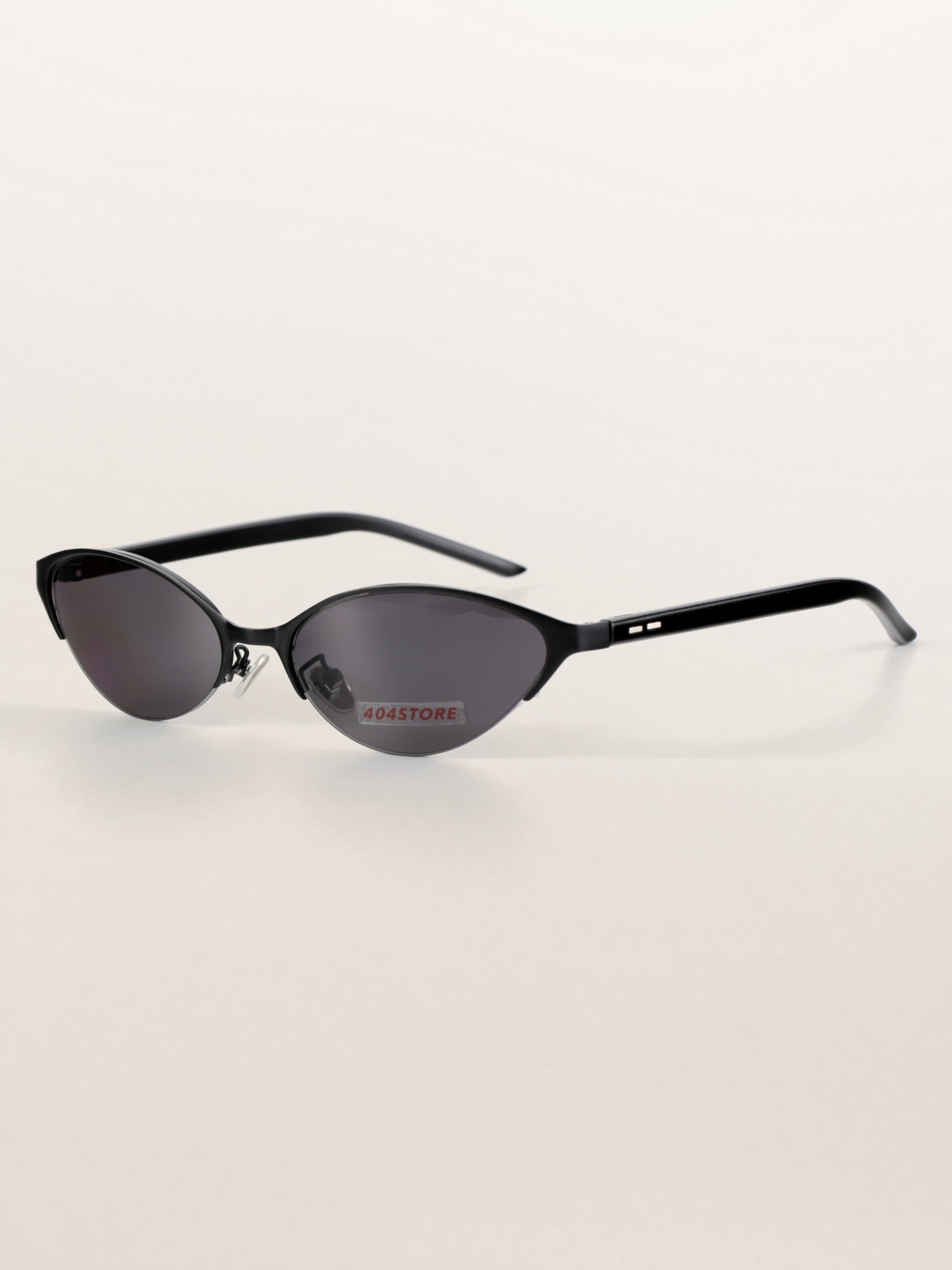 Y2K bayonetta Half-Rim Slim Cat-Eye Sunglasses