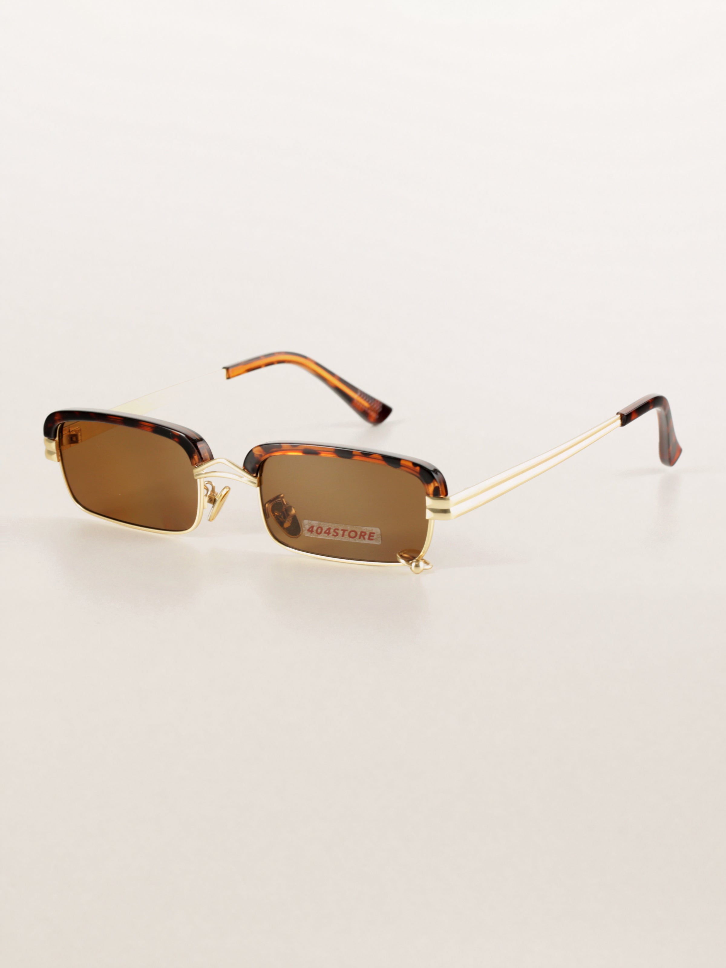 Rectangle Metal Steampunk Rivet Sunglasses