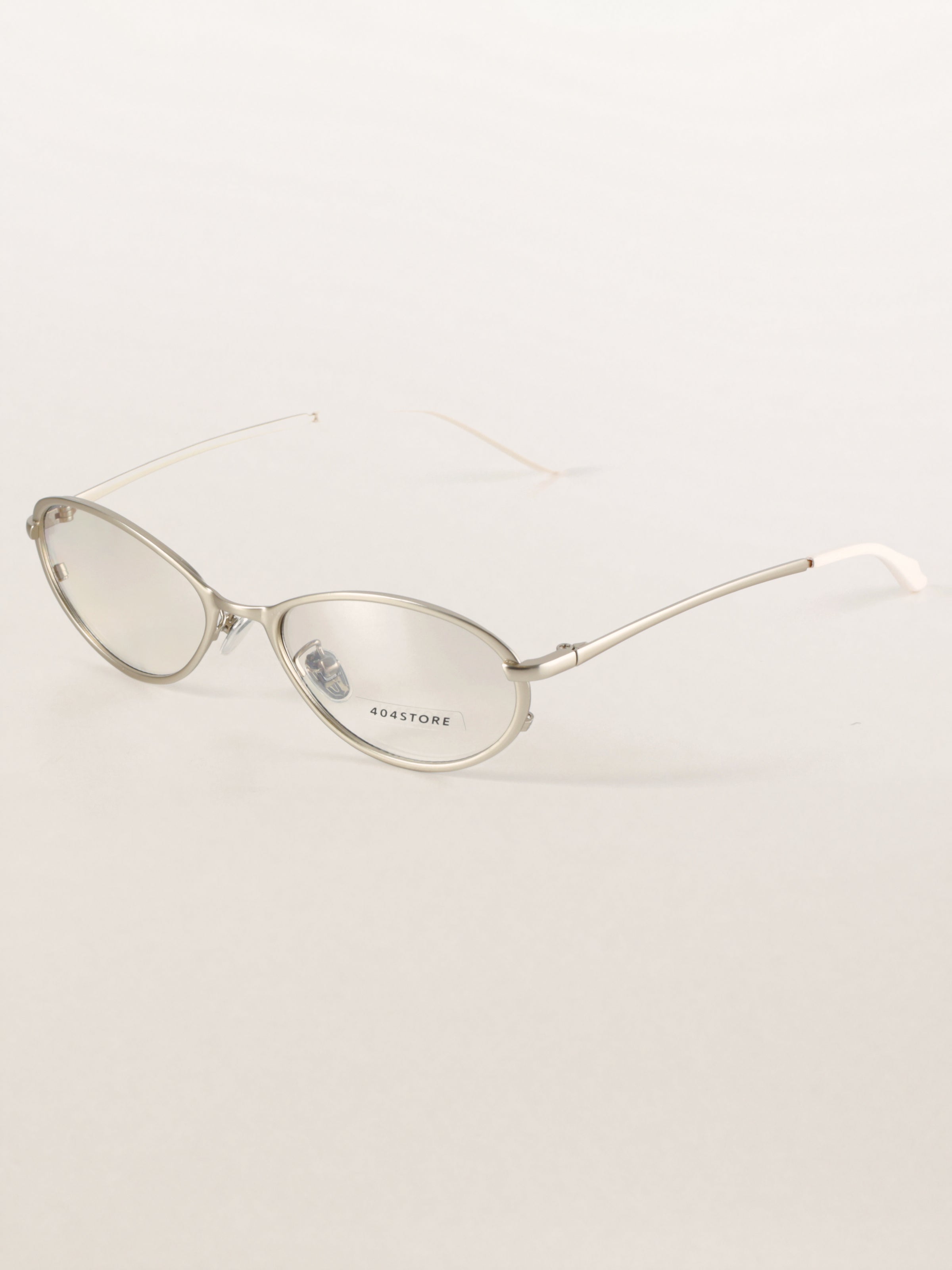 Cat-Eye Oval Metal Minimalist Sunglasses