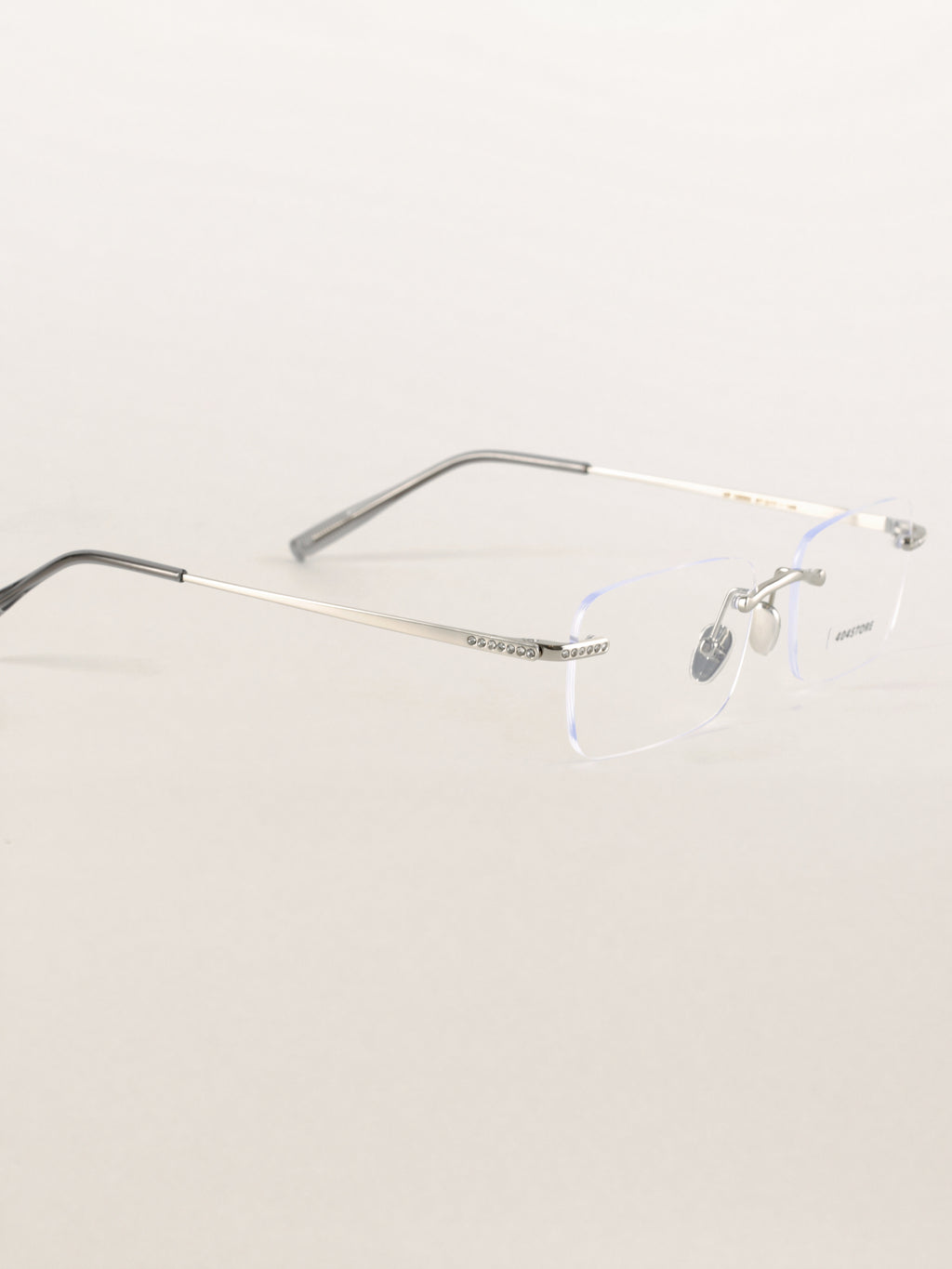 Rhinestone Rimless Rectangle Optical Frames