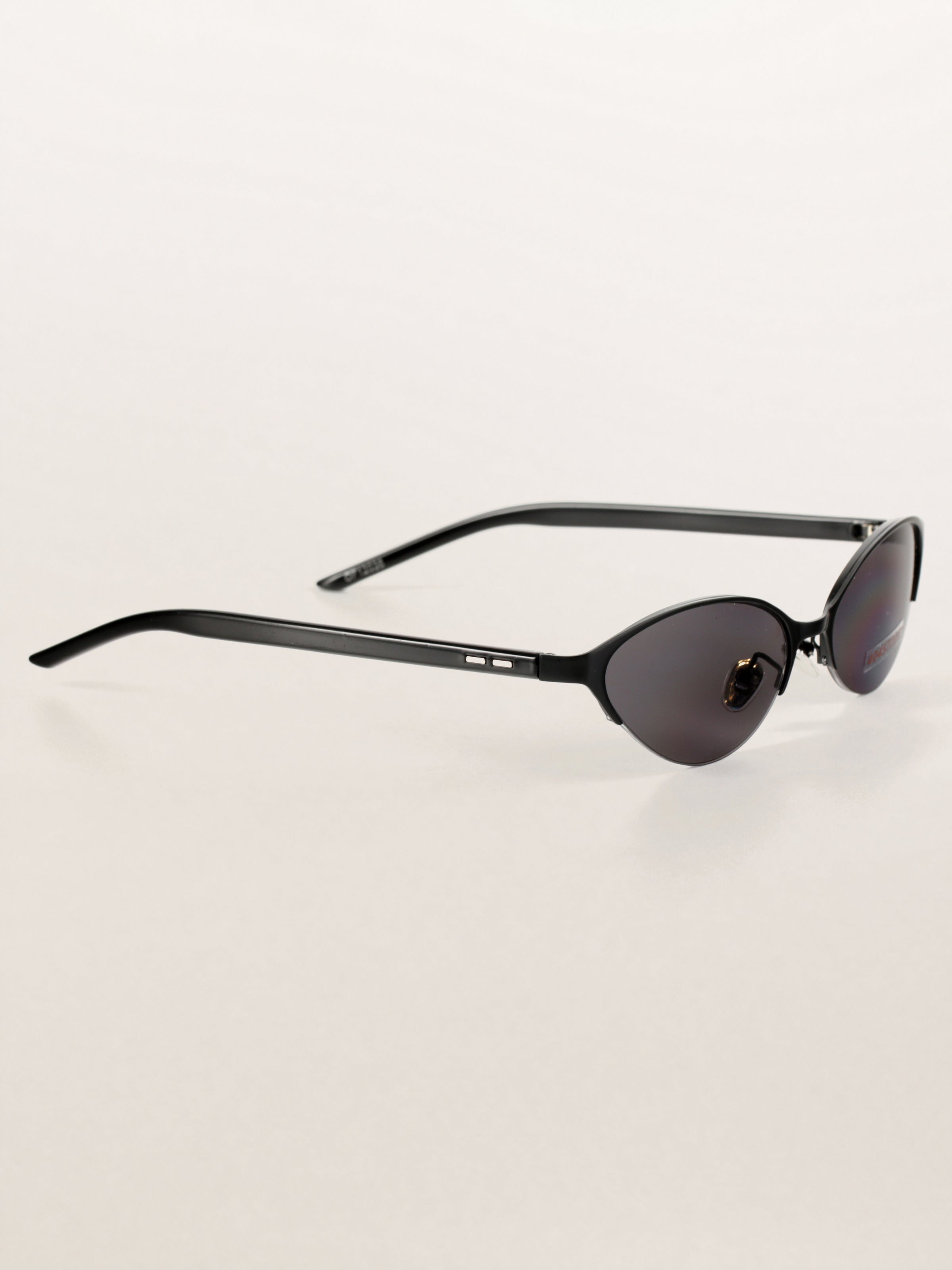 Y2K bayonetta Half-Rim Slim Cat-Eye Sunglasses
