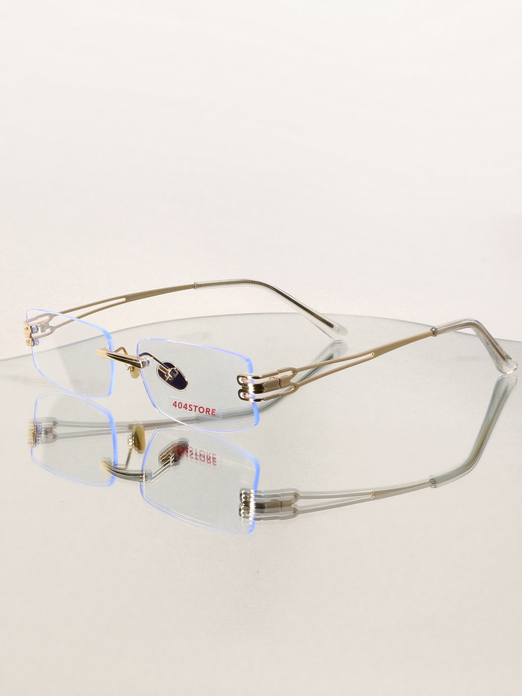 Rimless Y2K Preppy Rectangle Optical Frames