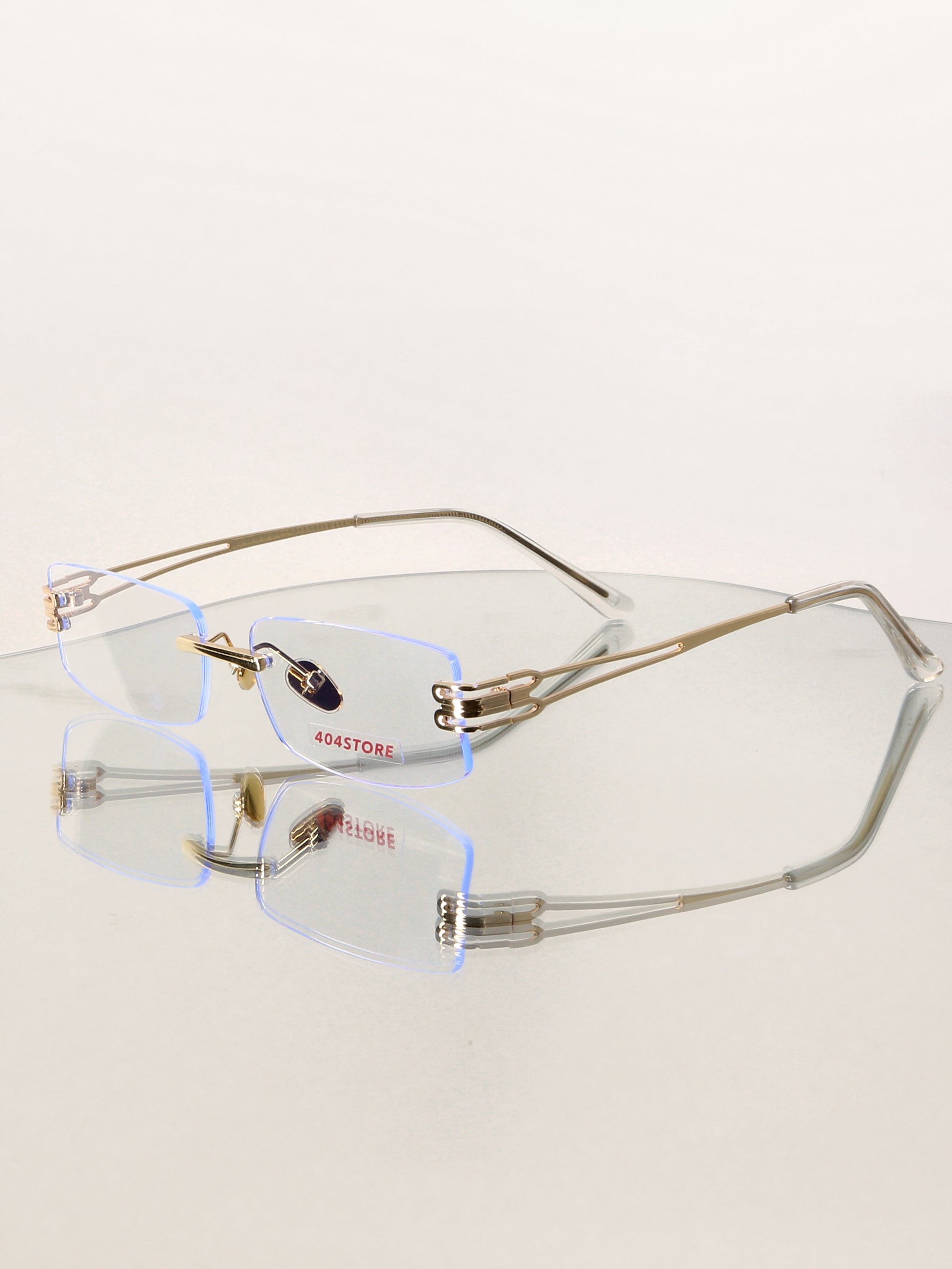 Rimless Y2K Preppy Rectangle Optical Frames