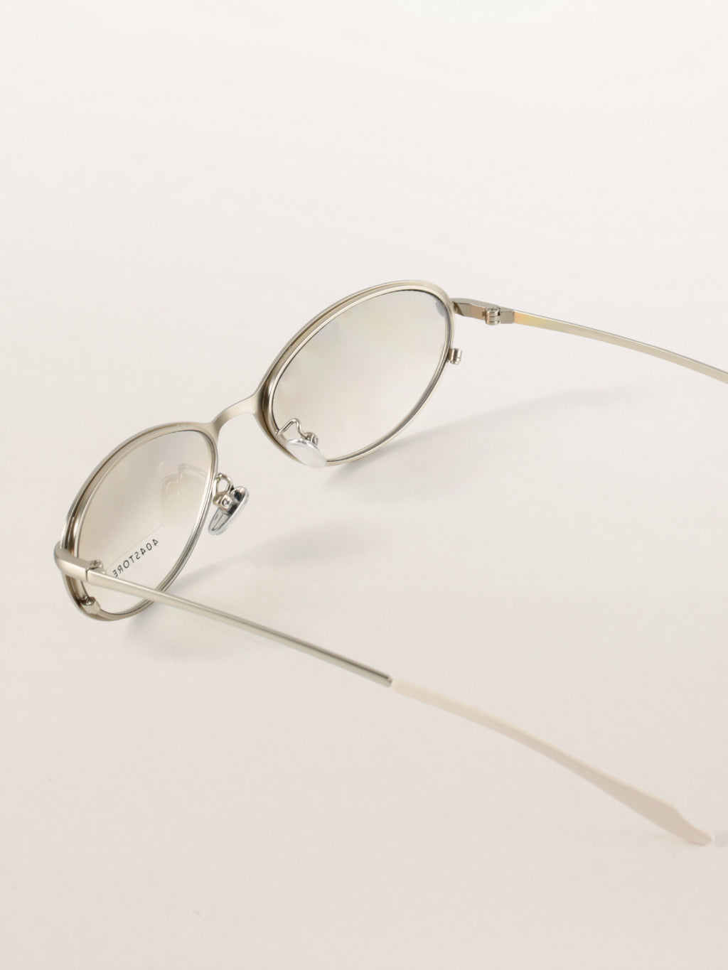 Cat-Eye Oval Metal Minimalist Sunglasses