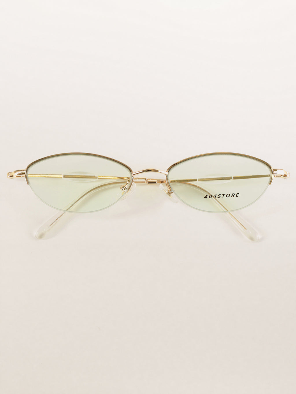 Y2K Academia Semi-Rimless Oval Sunglasses