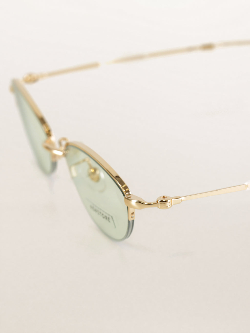 Y2K Academia Semi-Rimless Oval Sunglasses