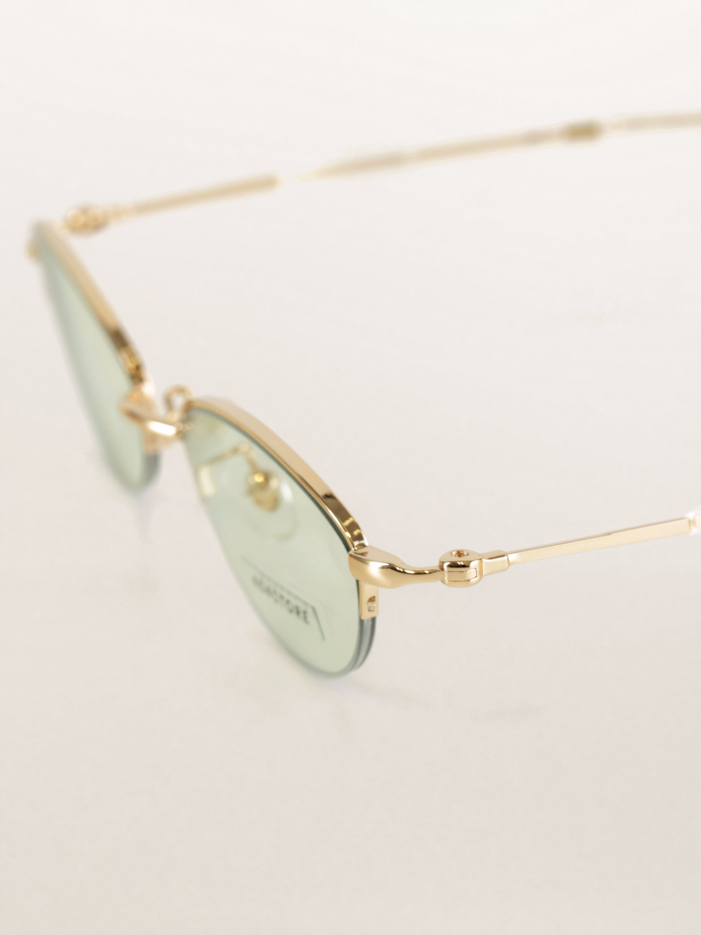 Y2K Academia Semi-Rimless Oval Sunglasses