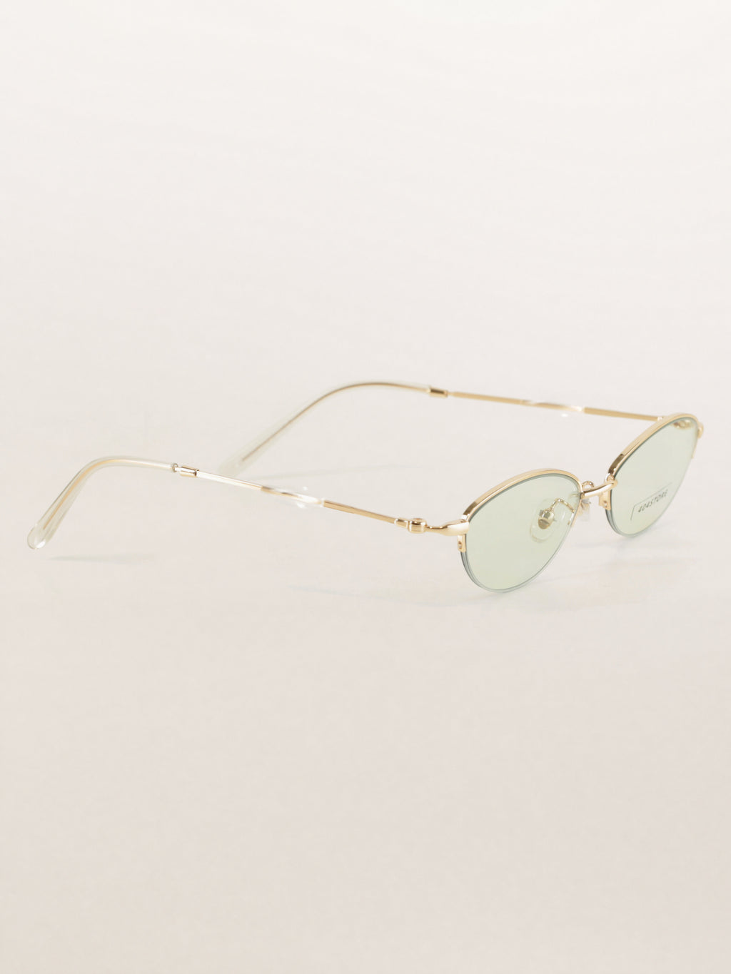 Y2K Academia Semi-Rimless Oval Sunglasses