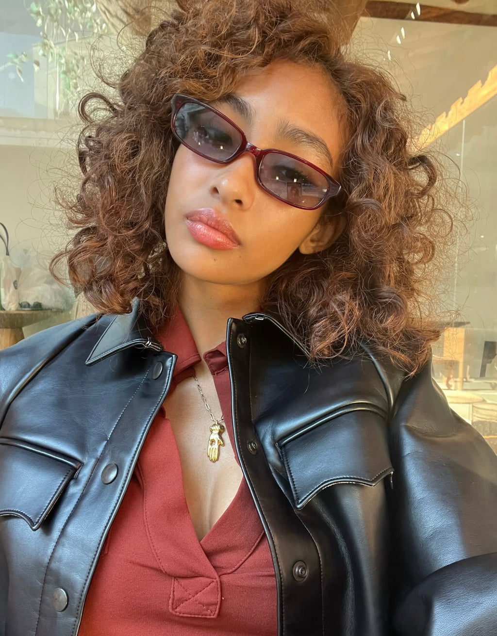 Retro Light Weight Rectangle Vintage Polarized Sunglasses