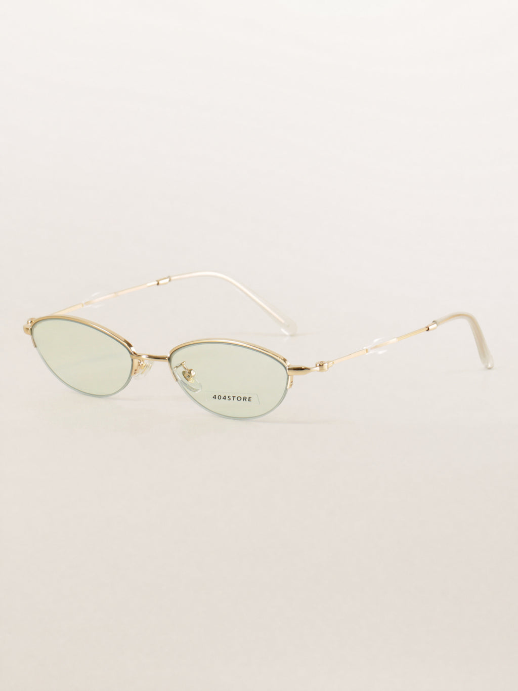 Y2K Academia Semi-Rimless Oval Sunglasses