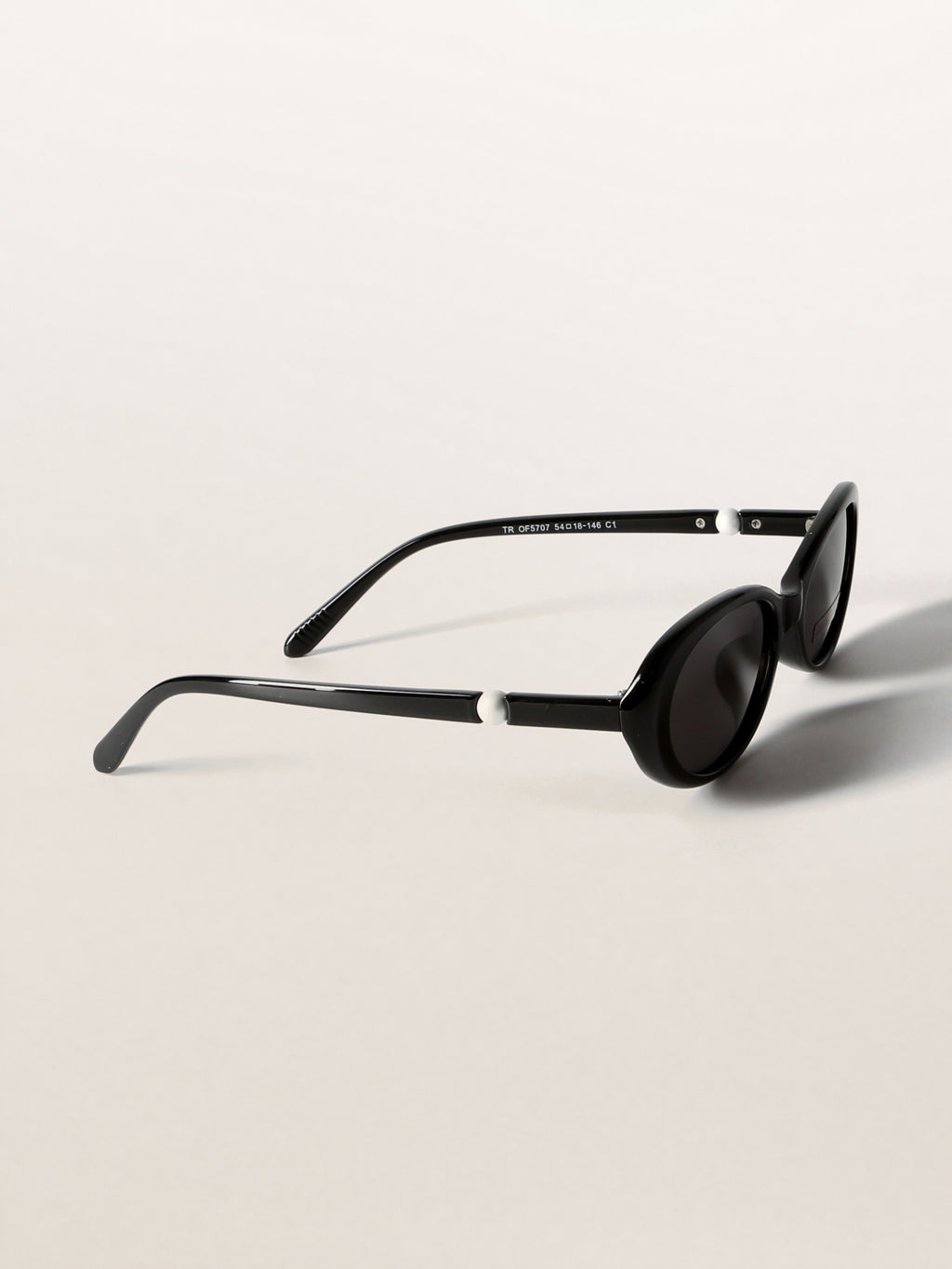 Retro Pearl Oval Coquette Polarized Sunglasses