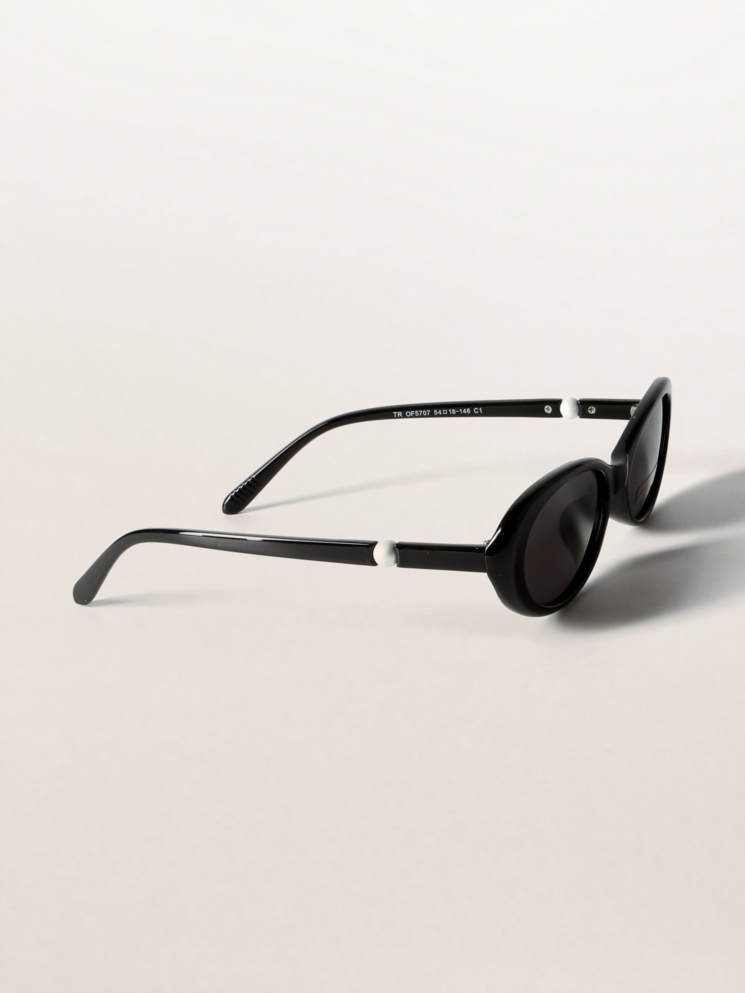 Retro Pearl Oval Coquette Polarized Sunglasses