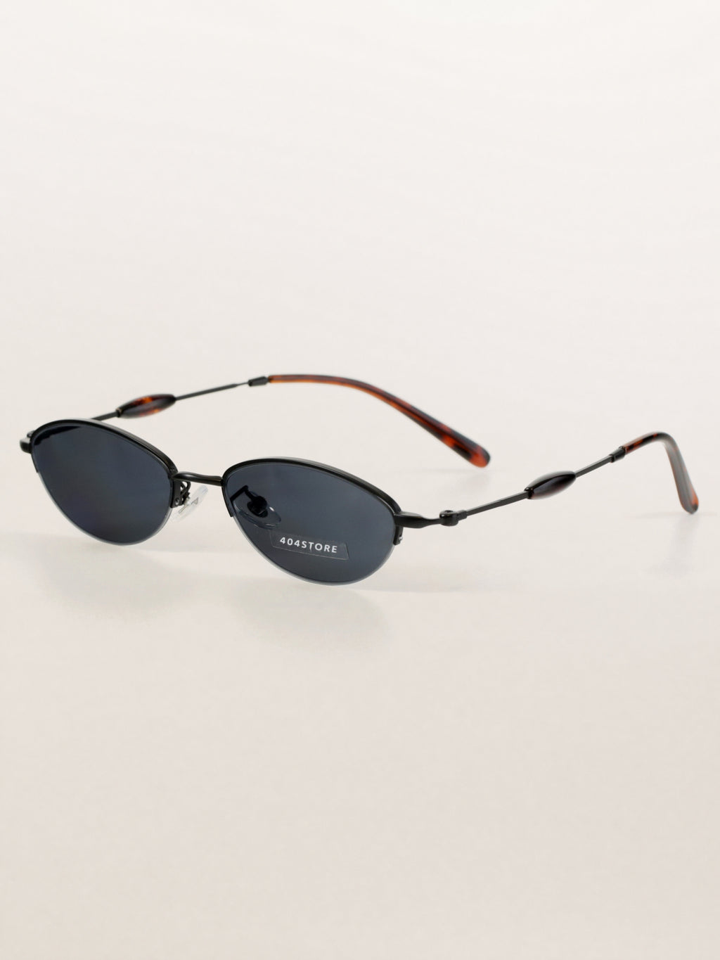 Y2K Academia Semi-Rimless Oval Sunglasses