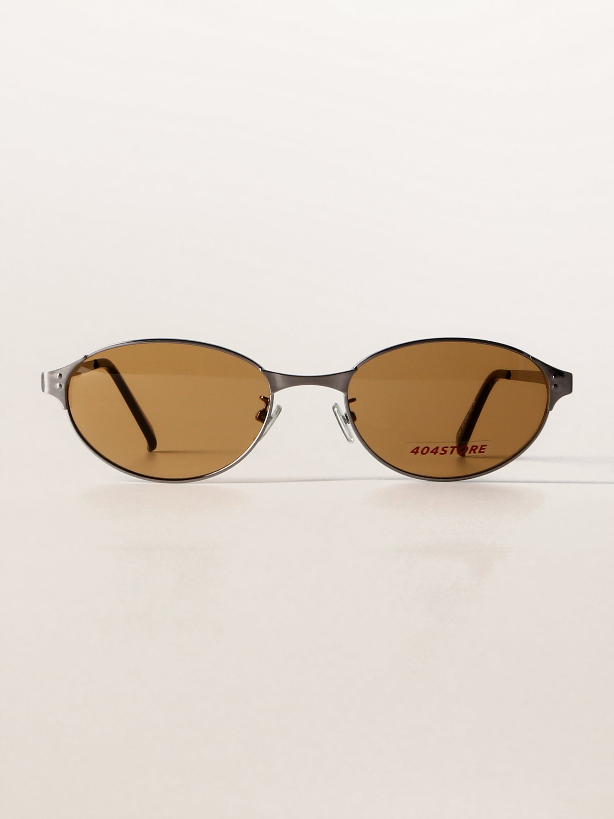 Retro Grunge Oval Metal Sunglasses