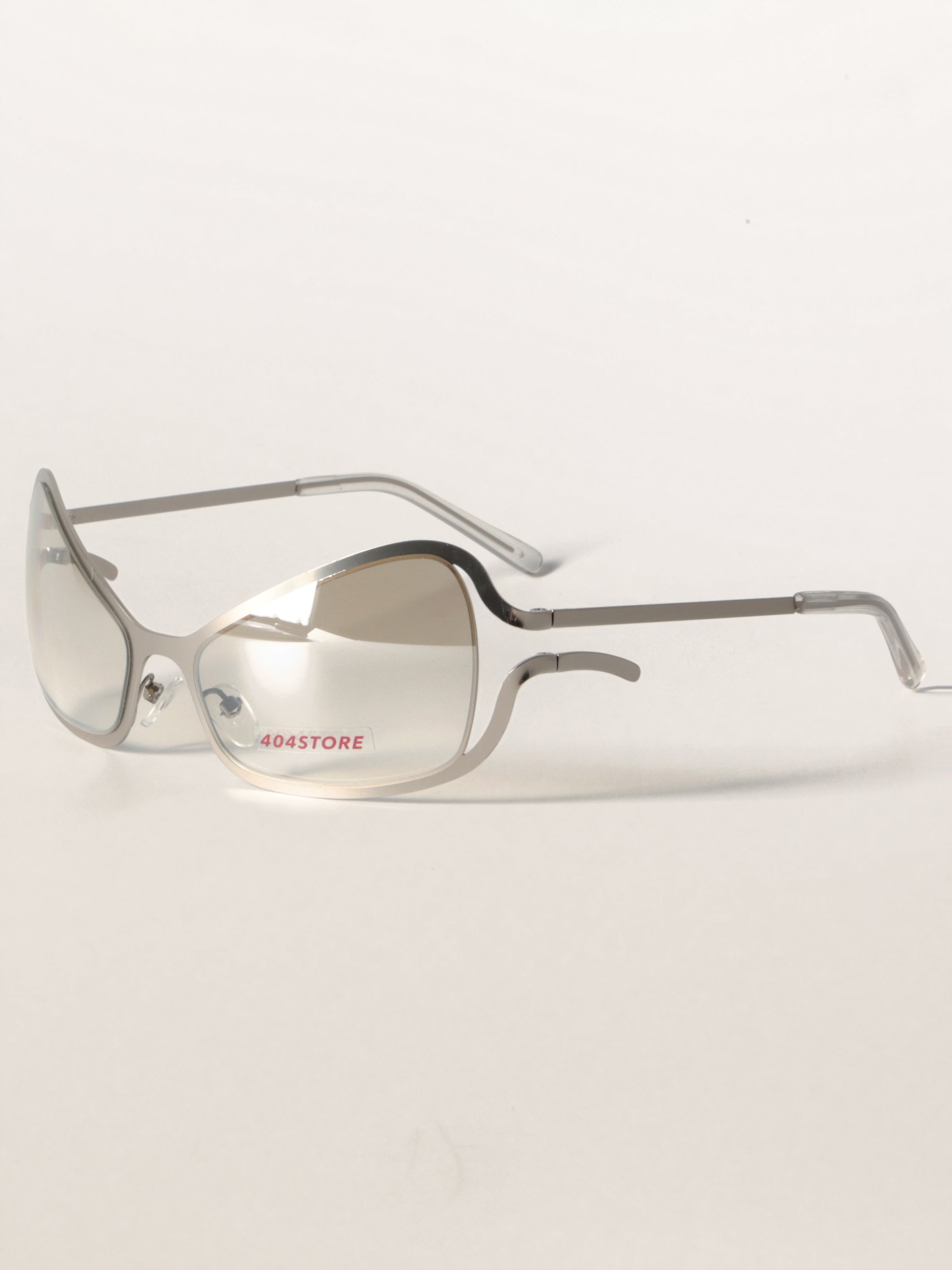 Alien-Core Wraparound Metal Sunglasses