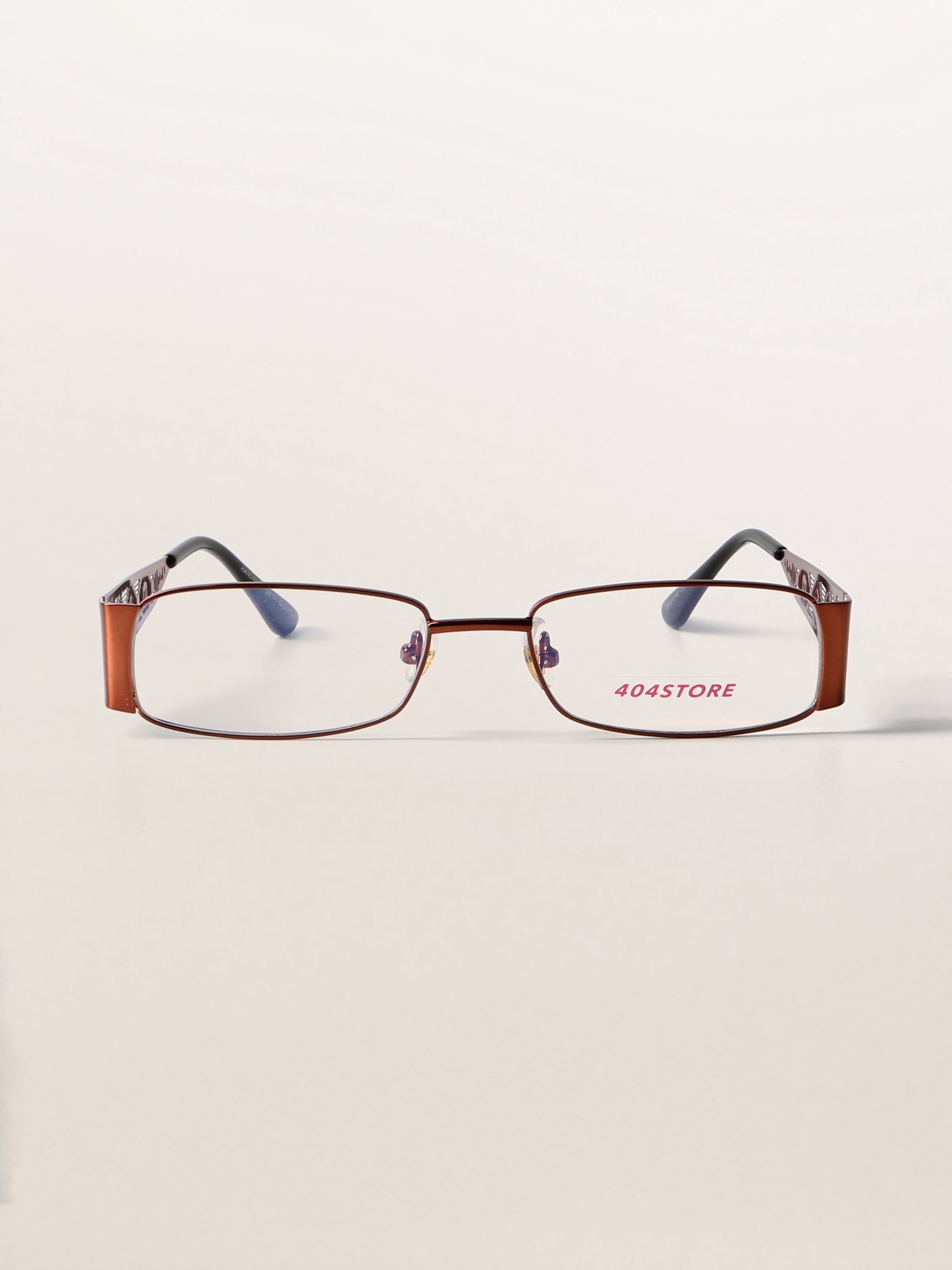 90s Retro Etched Temple Rectangle Optical Frames