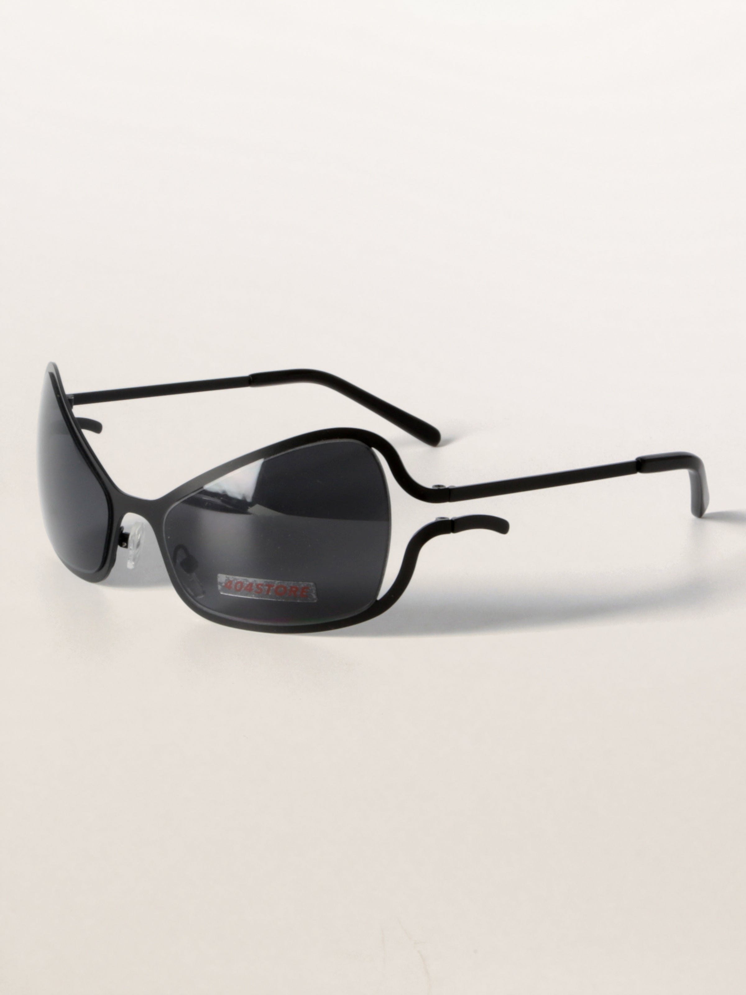 Alien-Core Wraparound Metal Sunglasses