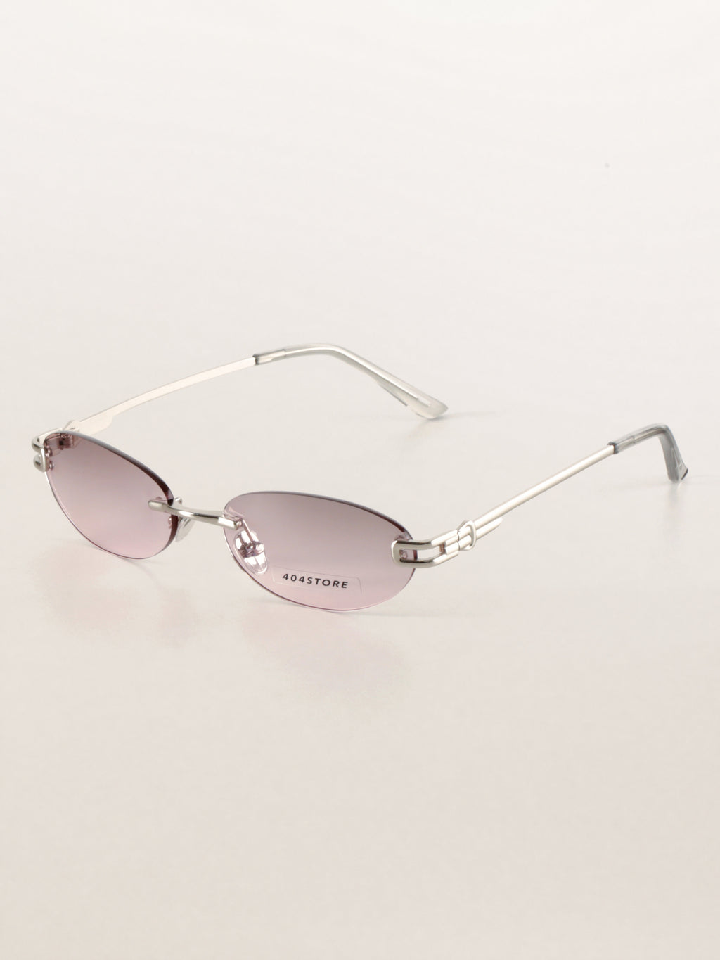 Rimless Oval Metal Y2K Futuristic Sunglasses