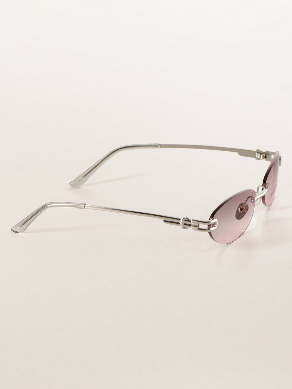 Rimless Oval Metal Y2K Futuristic Sunglasses