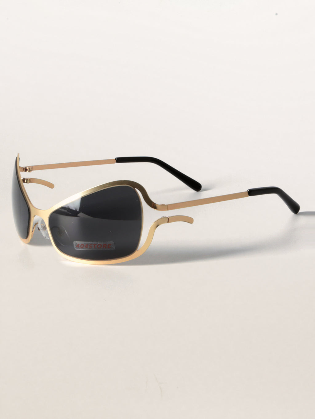 Alien-Core Wraparound Metal Sunglasses