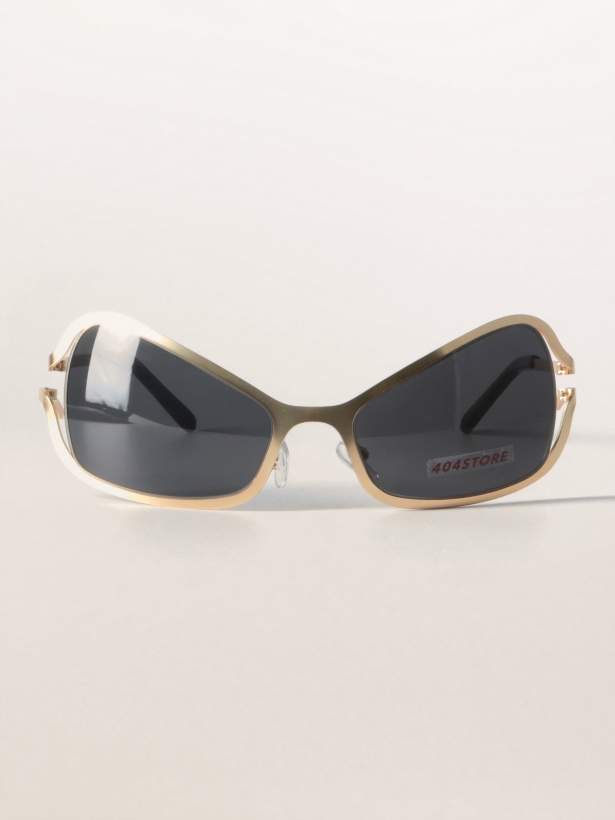 Alien-Core Wraparound Metal Sunglasses