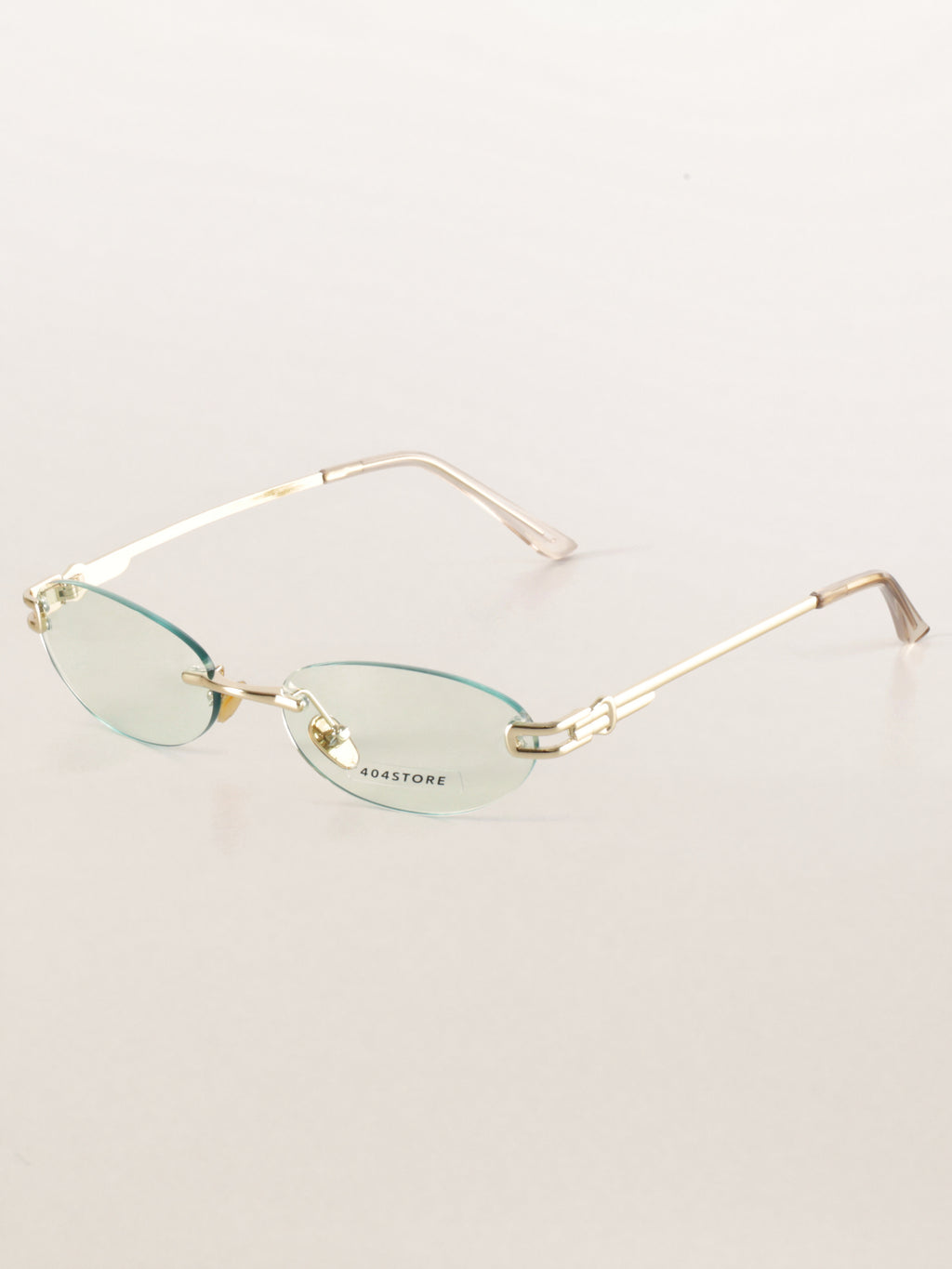 Rimless Oval Metal Y2K Futuristic Sunglasses