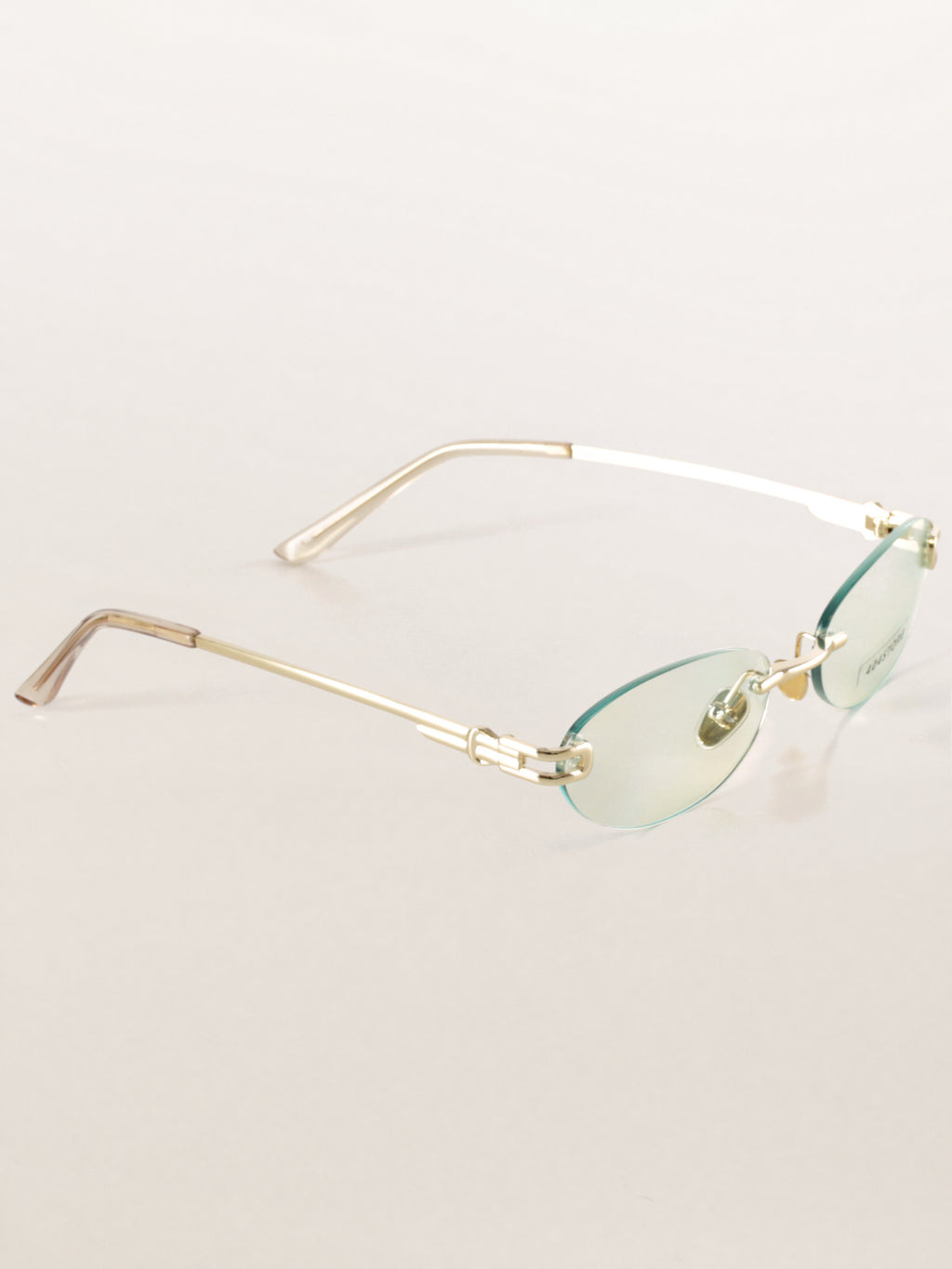 Rimless Oval Metal Y2K Futuristic Sunglasses
