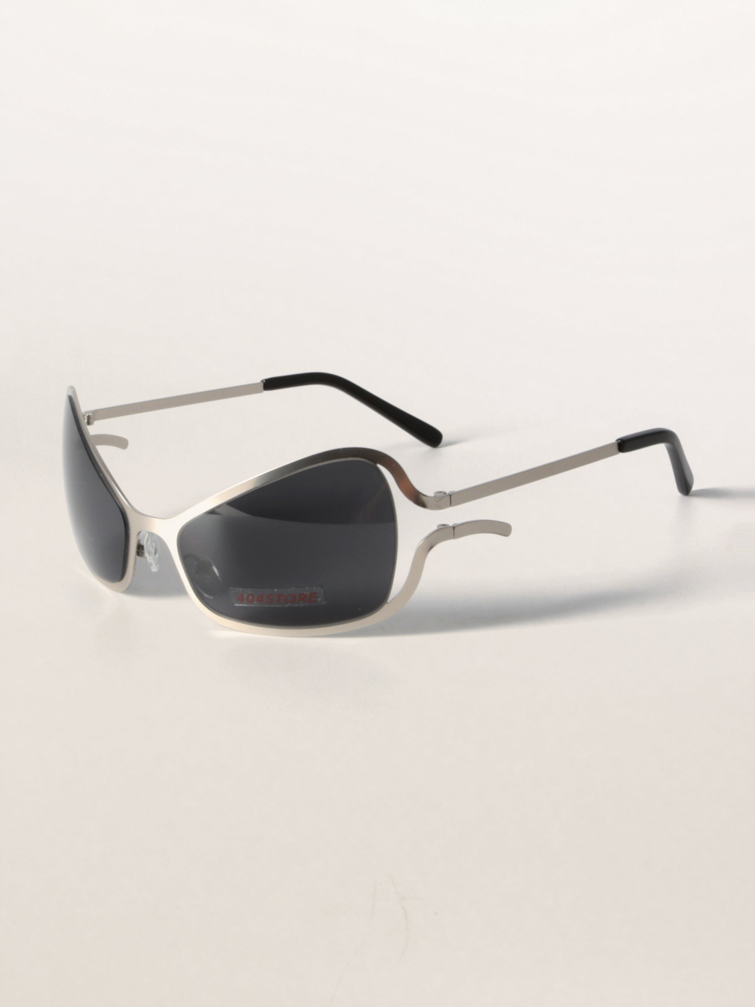 Alien-Core Wraparound Metal Sunglasses