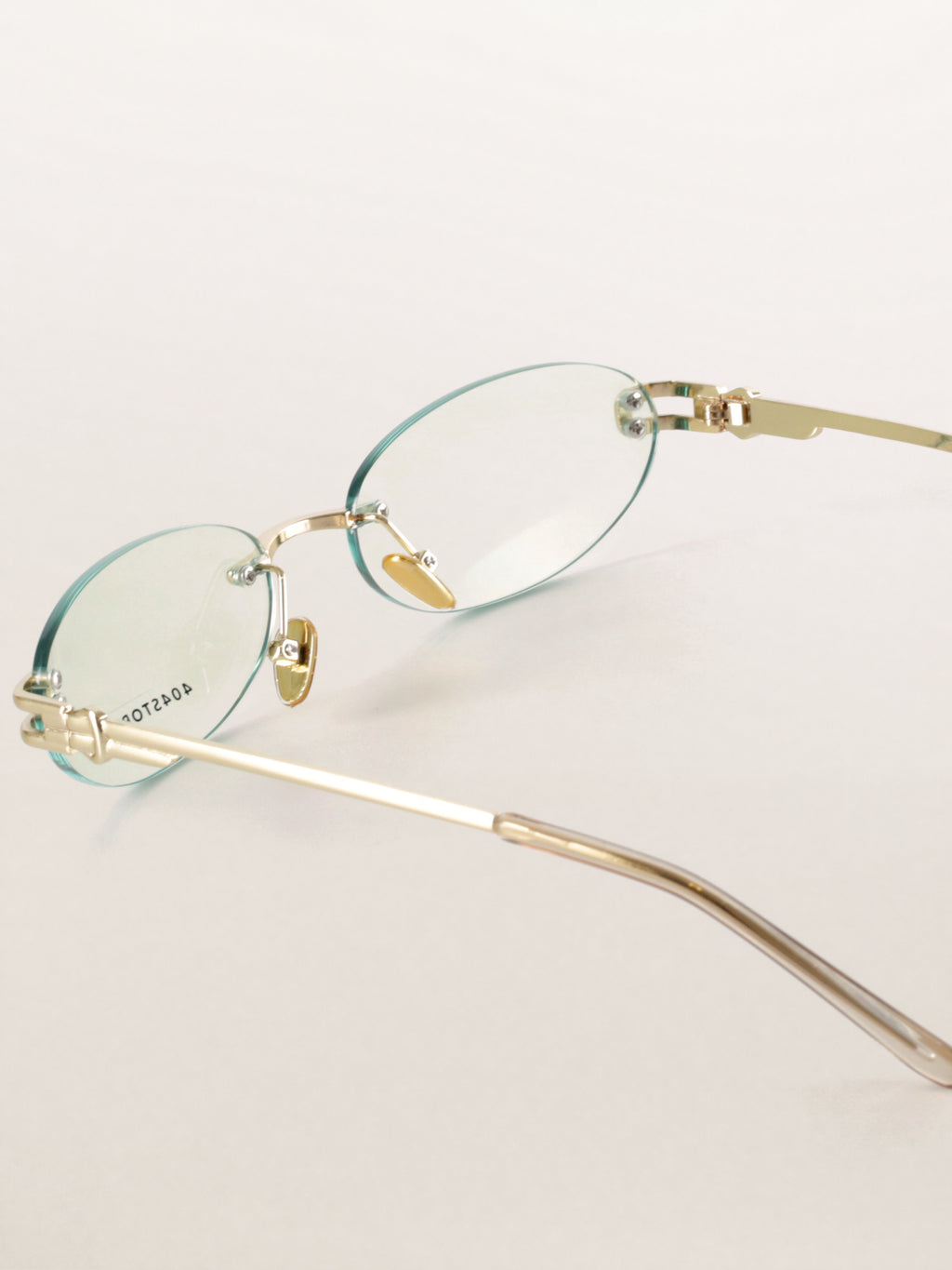 Rimless Oval Metal Y2K Futuristic Sunglasses