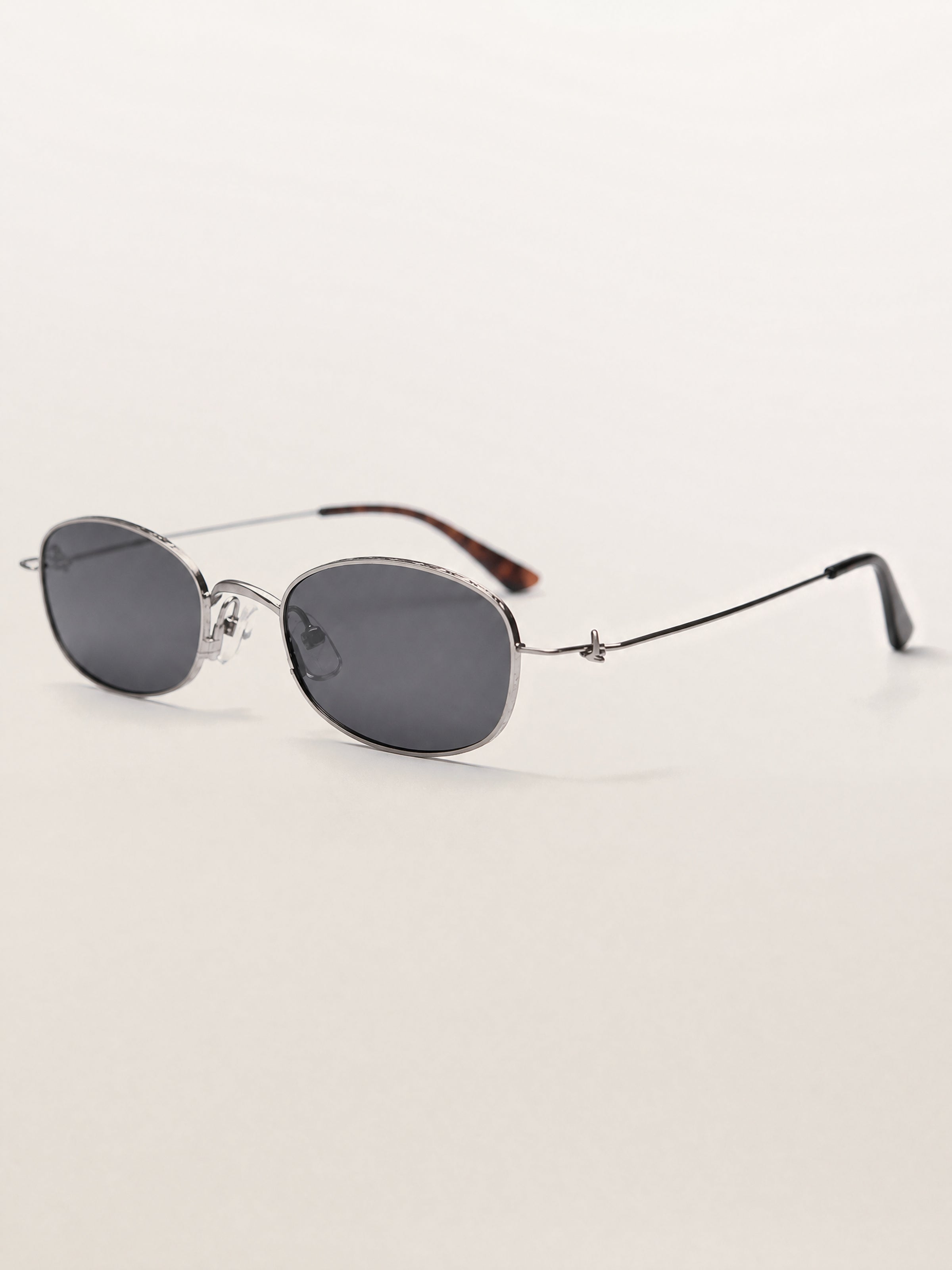 Retro Vintage Oval Rectangle Classic Metal Sunglasses
