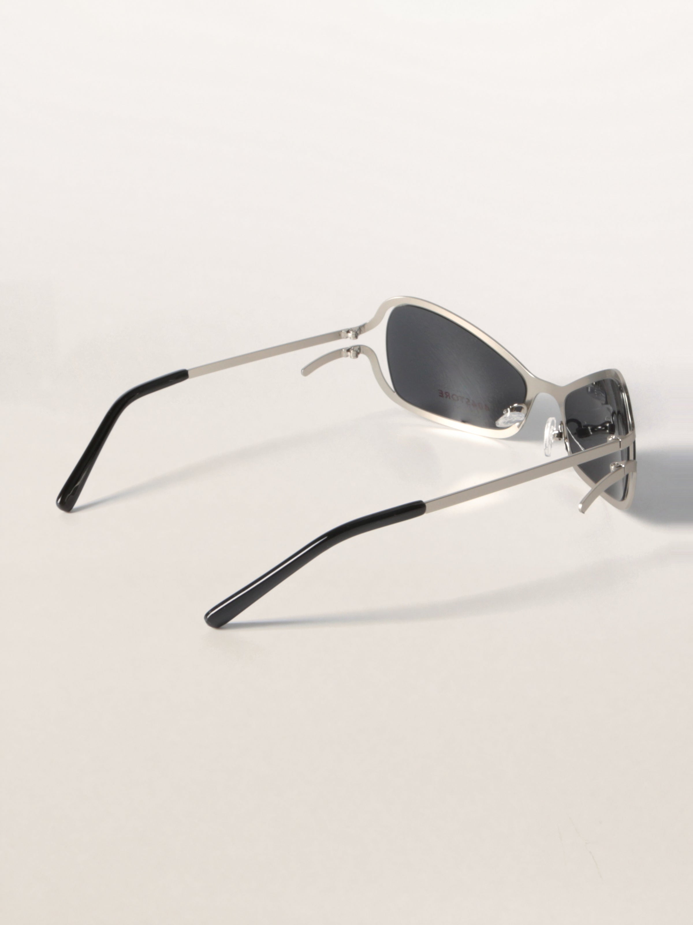 Alien-Core Wraparound Metal Sunglasses