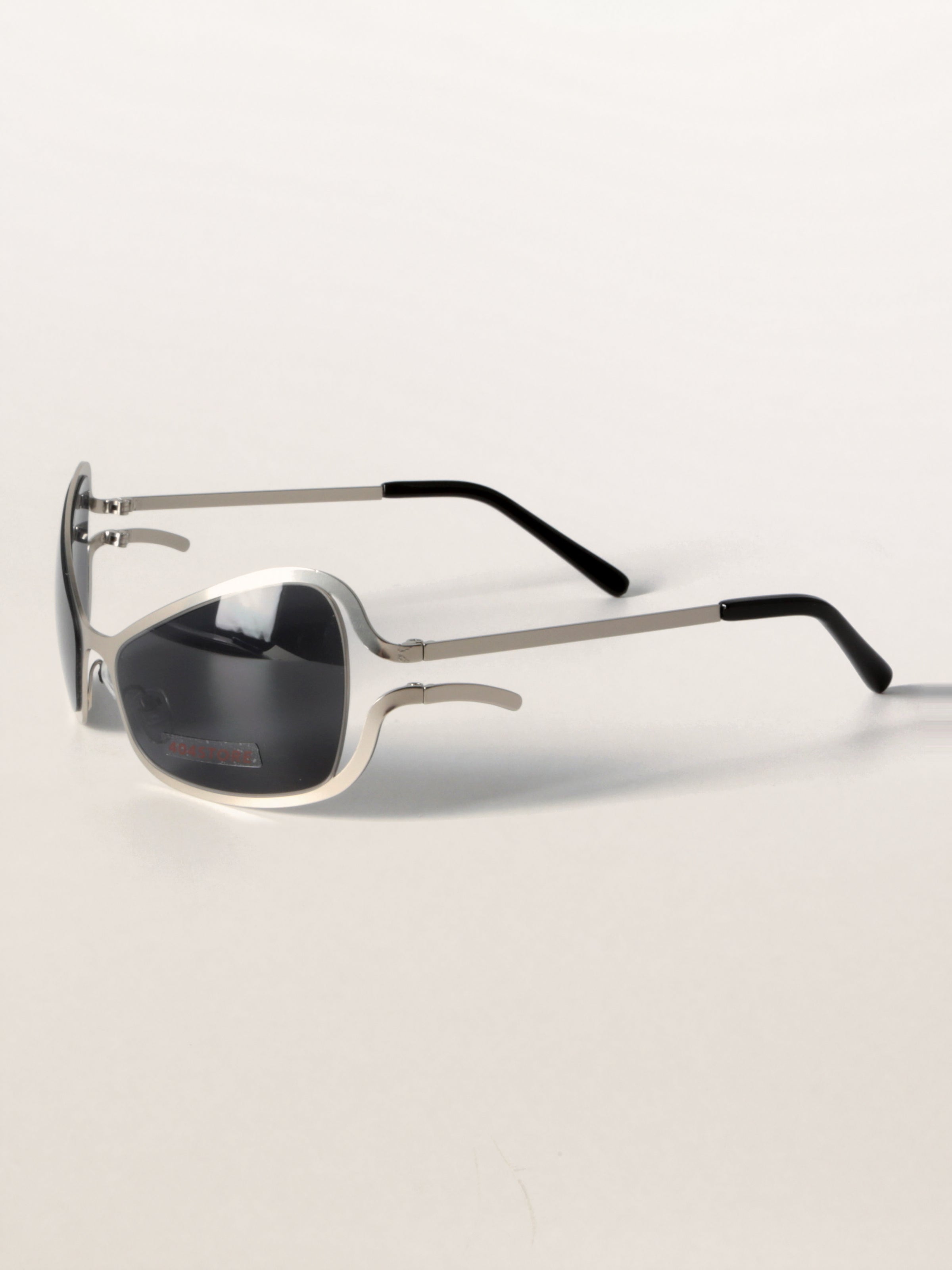 Alien-Core Wraparound Metal Sunglasses