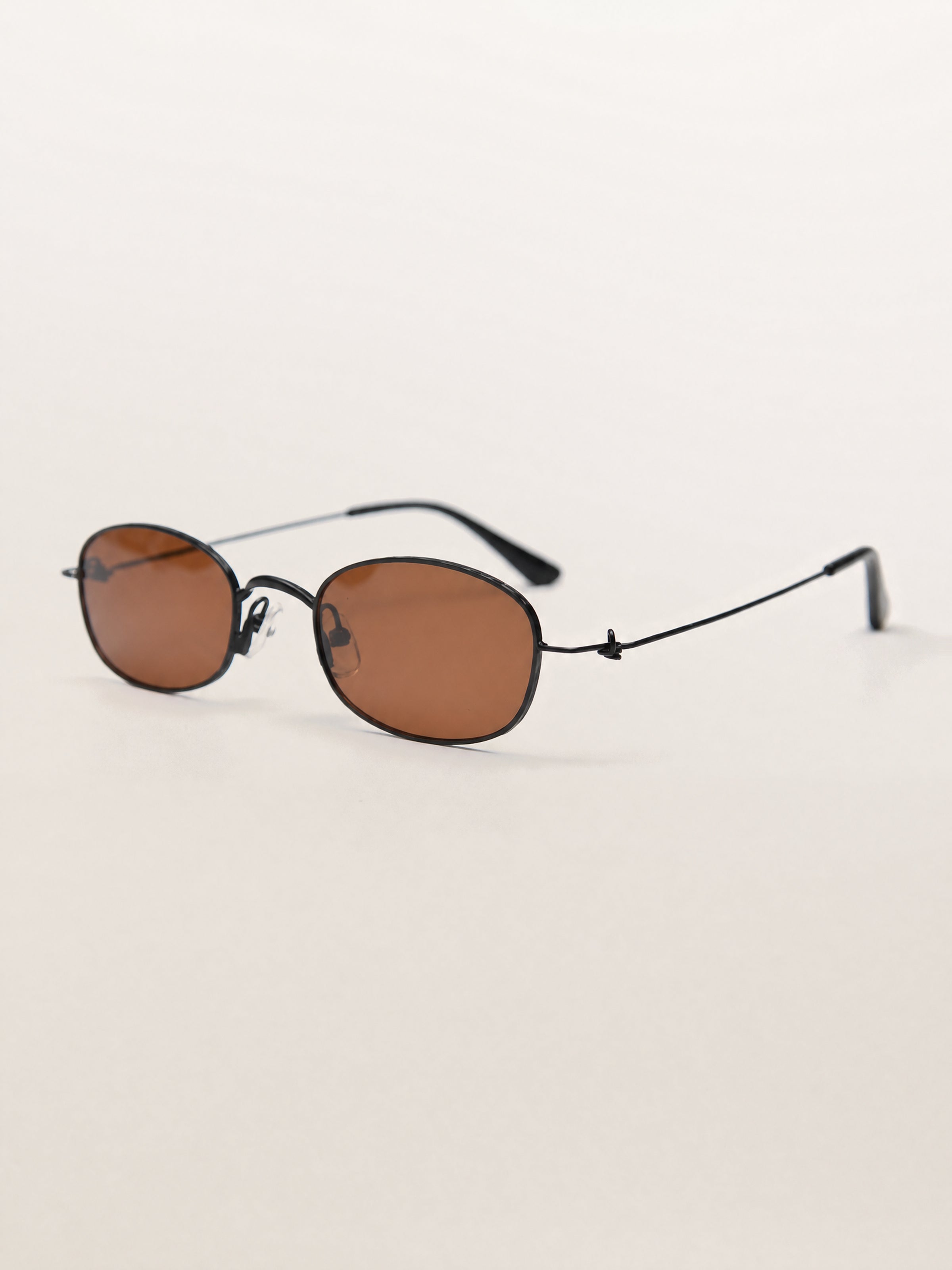 Retro Vintage Oval Rectangle Classic Metal Sunglasses