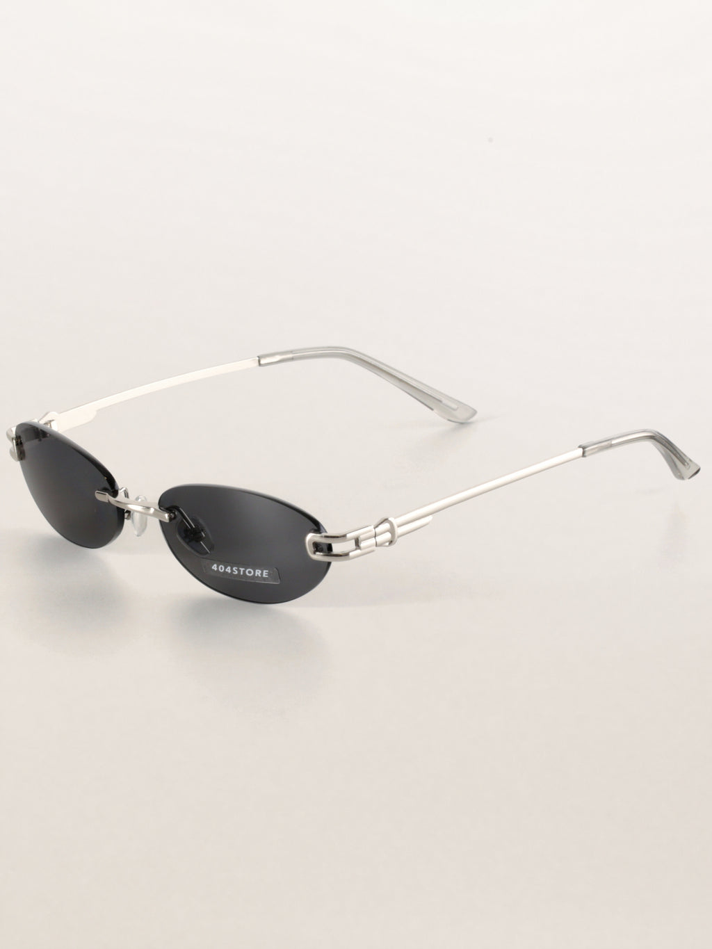 Rimless Oval Metal Y2K Futuristic Sunglasses
