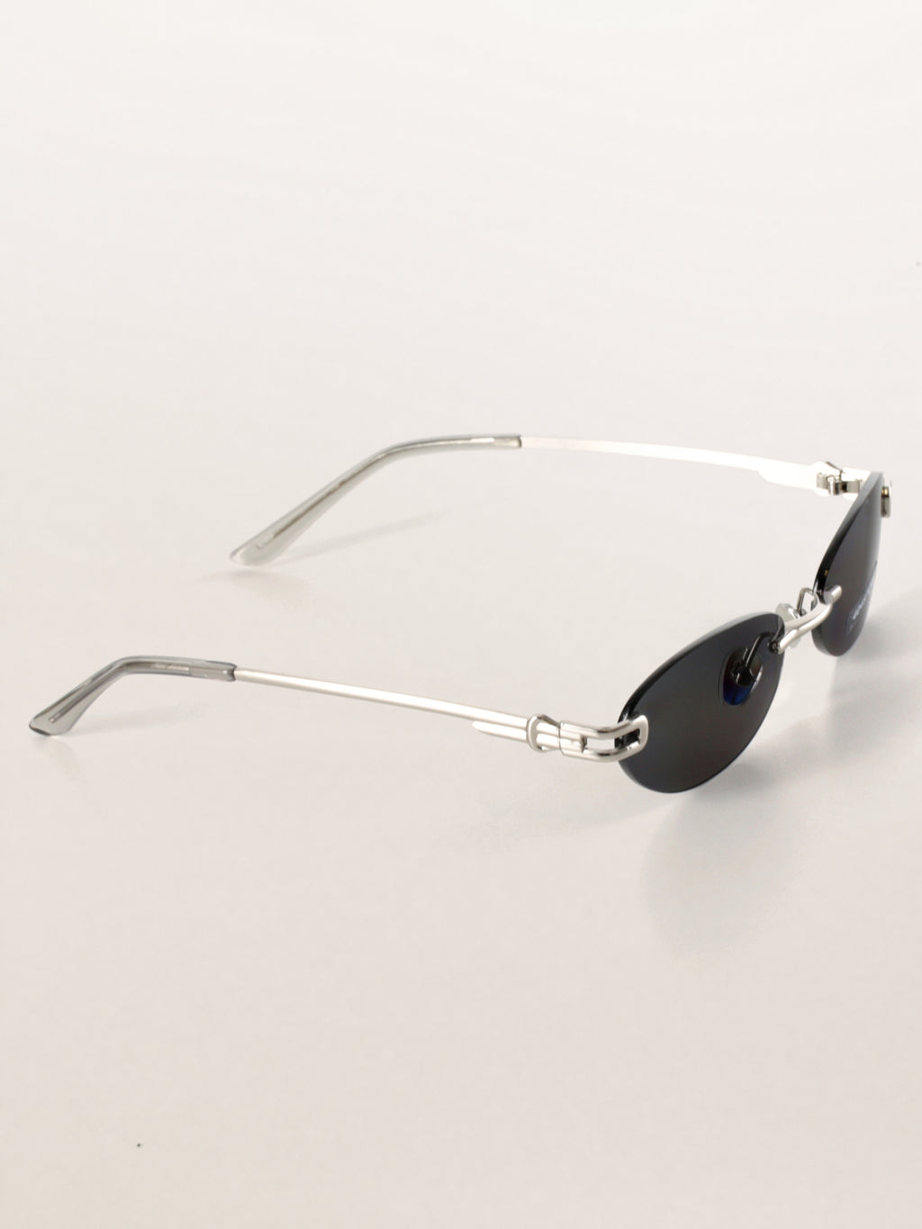 Rimless Oval Metal Y2K Futuristic Sunglasses