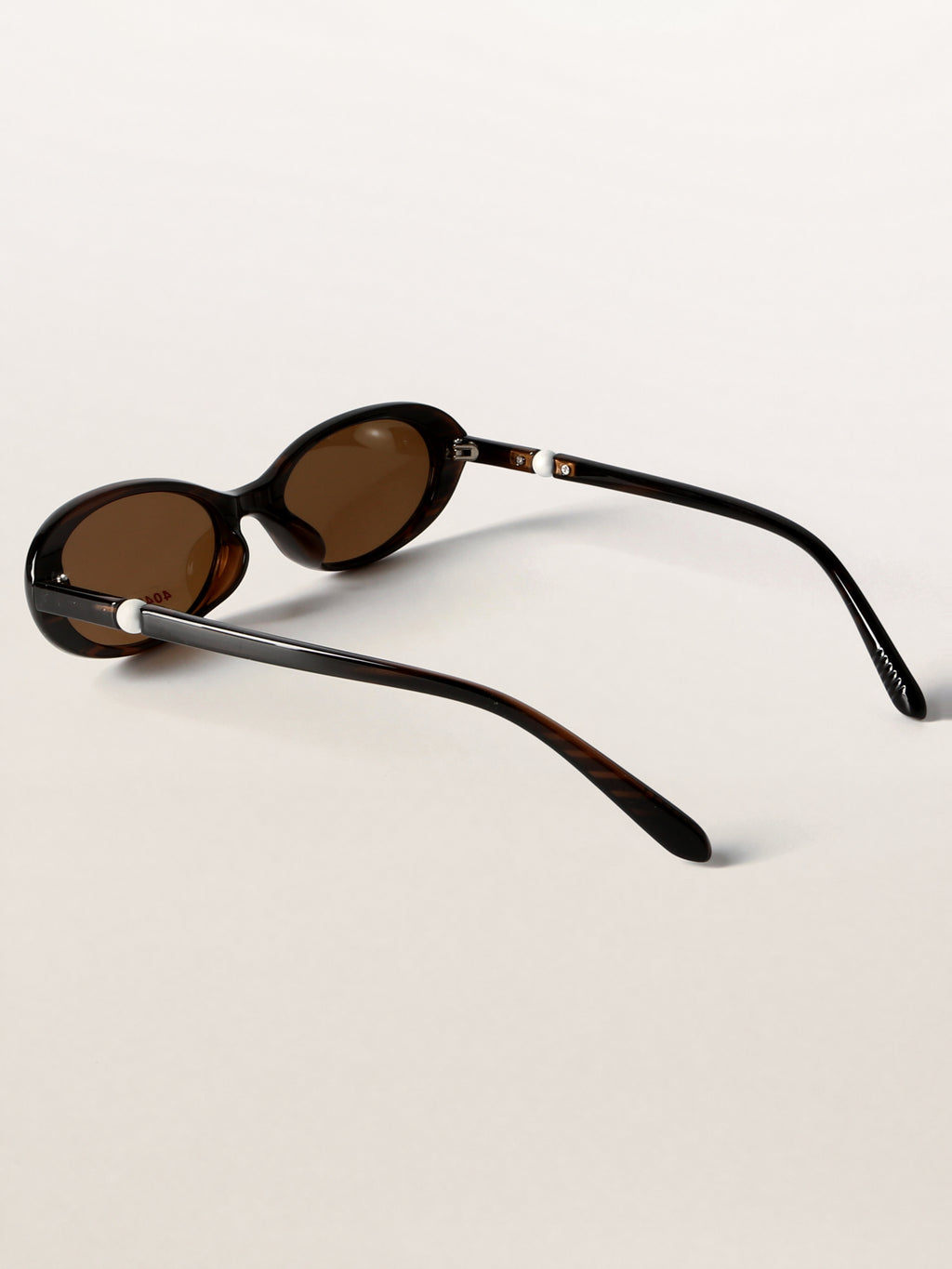 Retro Pearl Oval Coquette Polarized Sunglasses