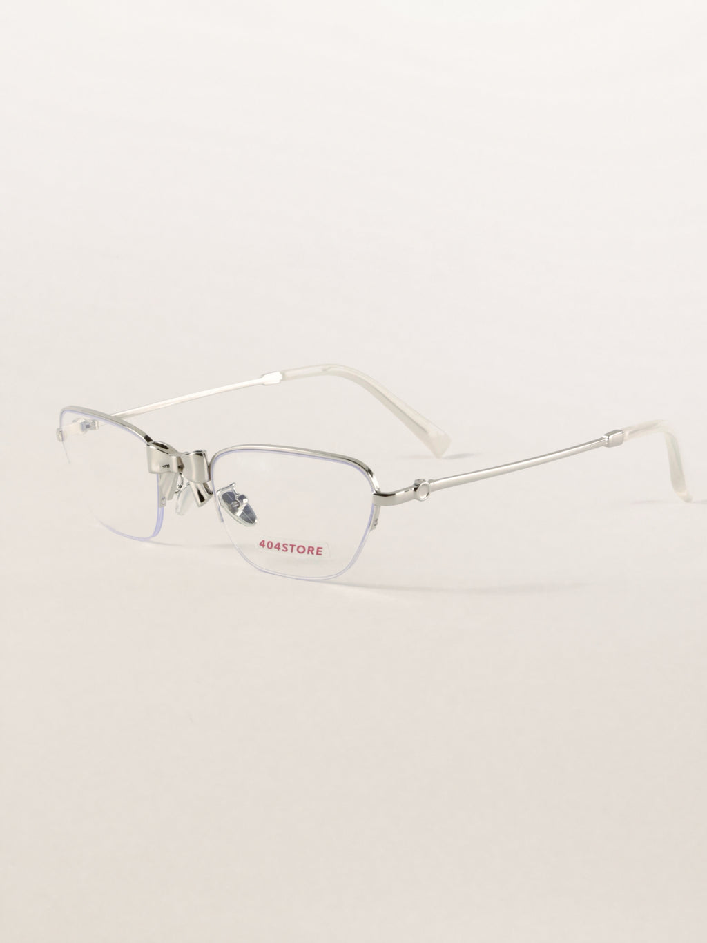Half-Rim Cat-Eye Metal Coquette Optical Frames