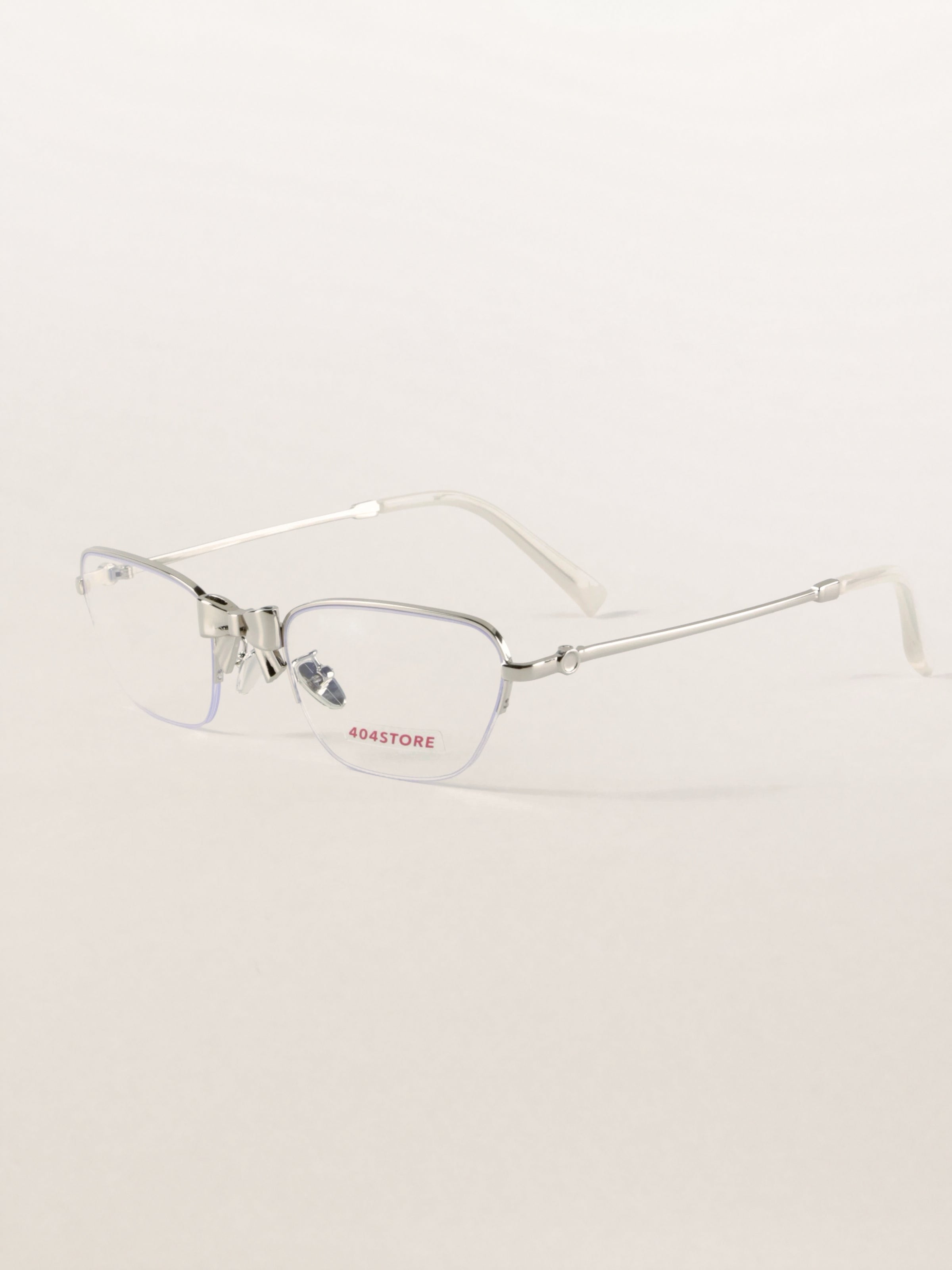 Half-Rim Cat-Eye Metal Coquette Optical Frames