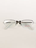 Half-Rim Cat-Eye Metal Coquette Optical Frames
