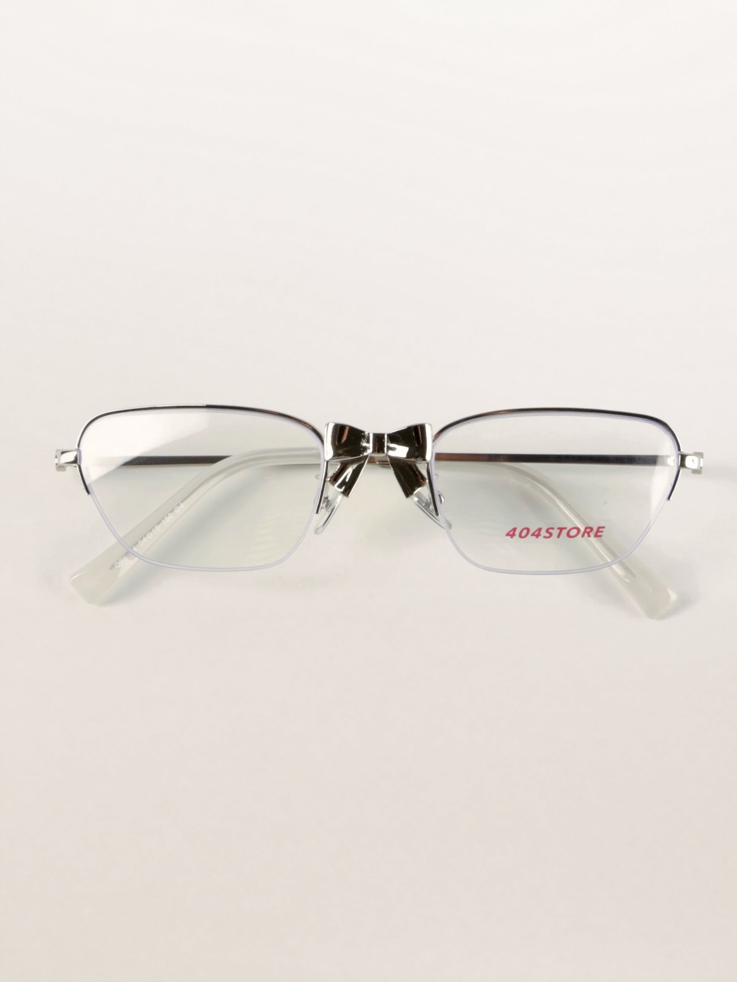 Half-Rim Cat-Eye Metal Coquette Optical Frames