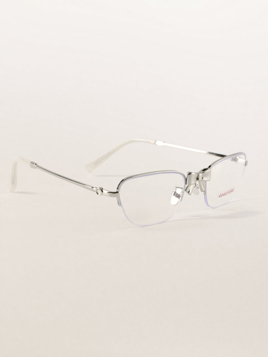 Half-Rim Cat-Eye Metal Coquette Optical Frames