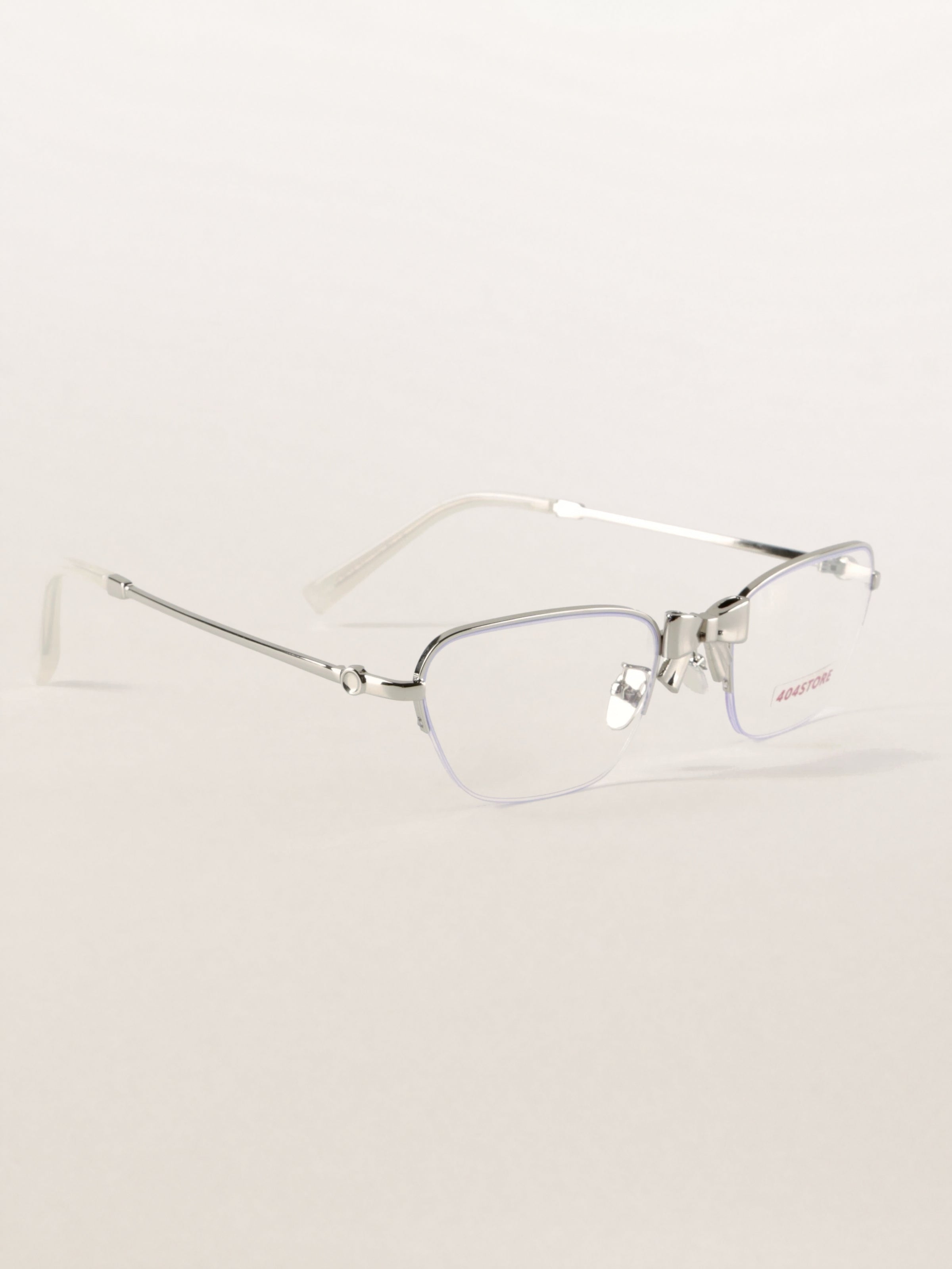 Half-Rim Cat-Eye Metal Coquette Optical Frames