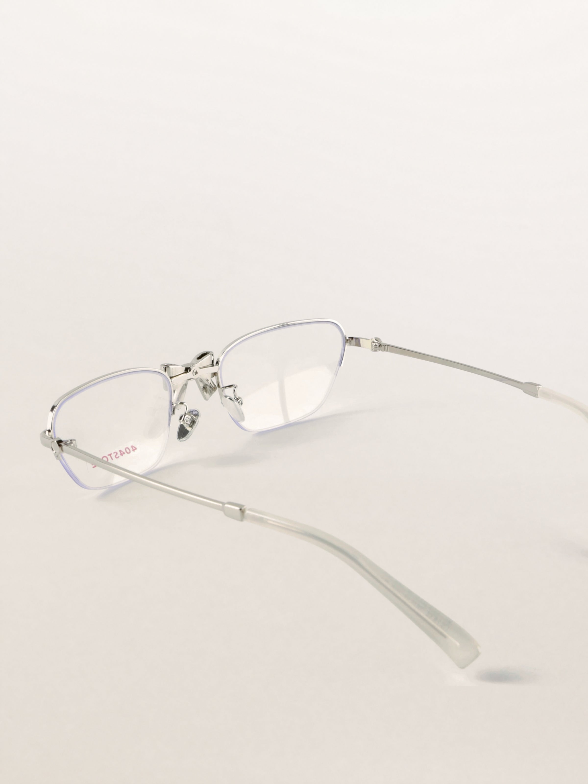 Half-Rim Cat-Eye Metal Coquette Optical Frames