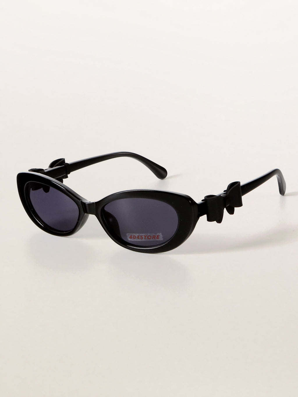 Cat-Eye Coquette Leather Bow Tie Acetate Sunglasses