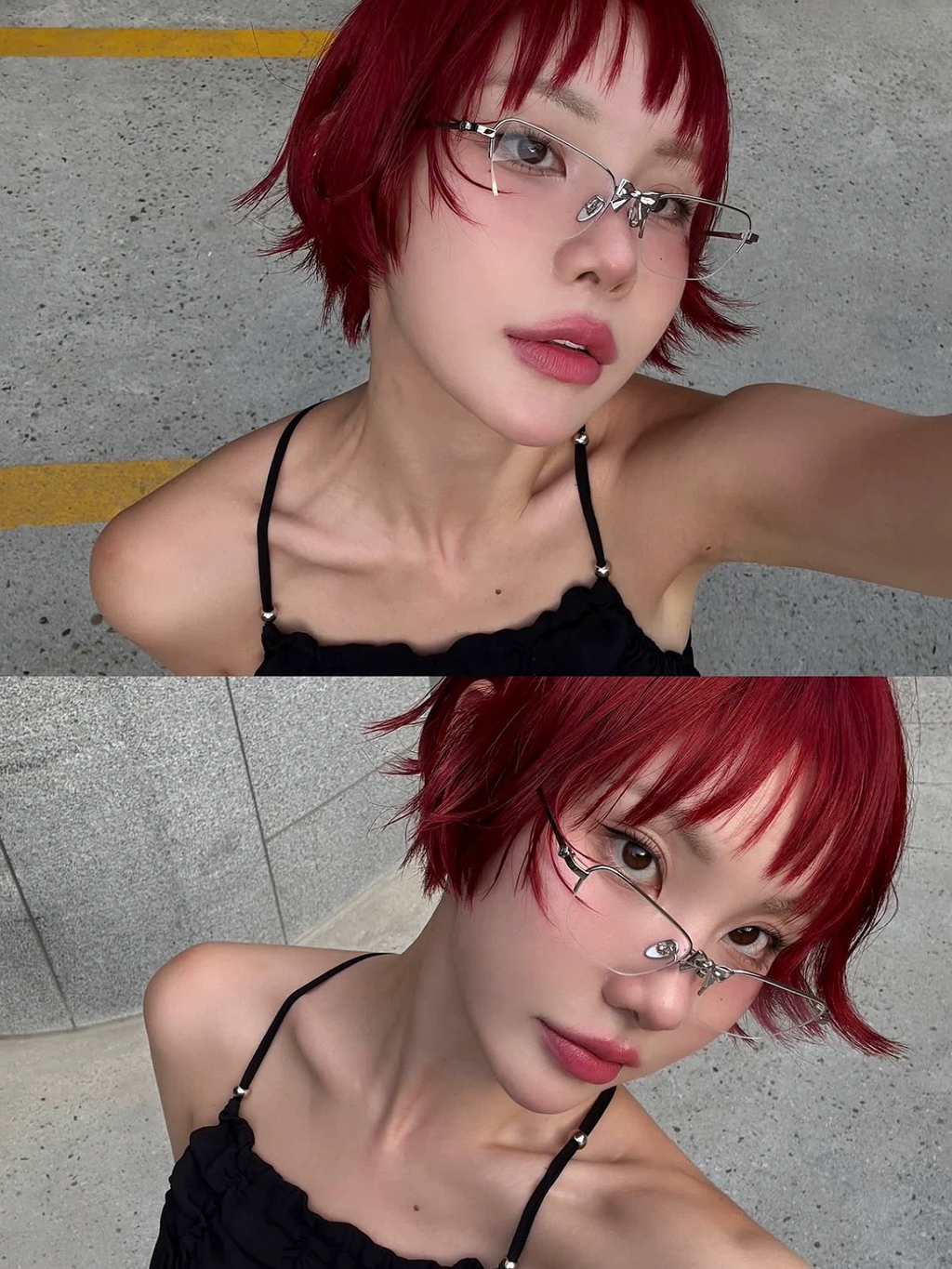 Half-Rim Cat-Eye Metal Coquette Optical Frames