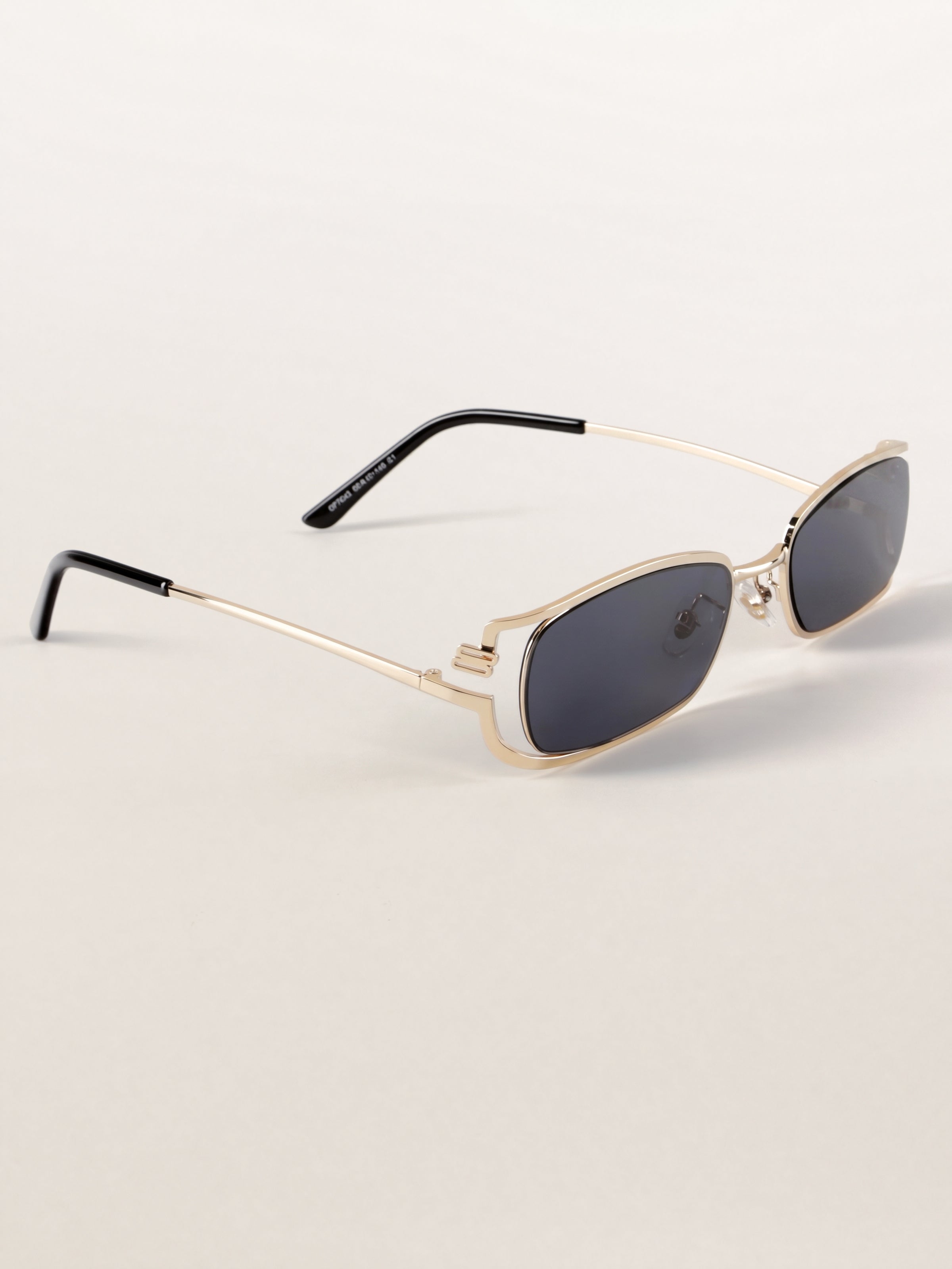 Rectangle Metal Architectural Sunglasses