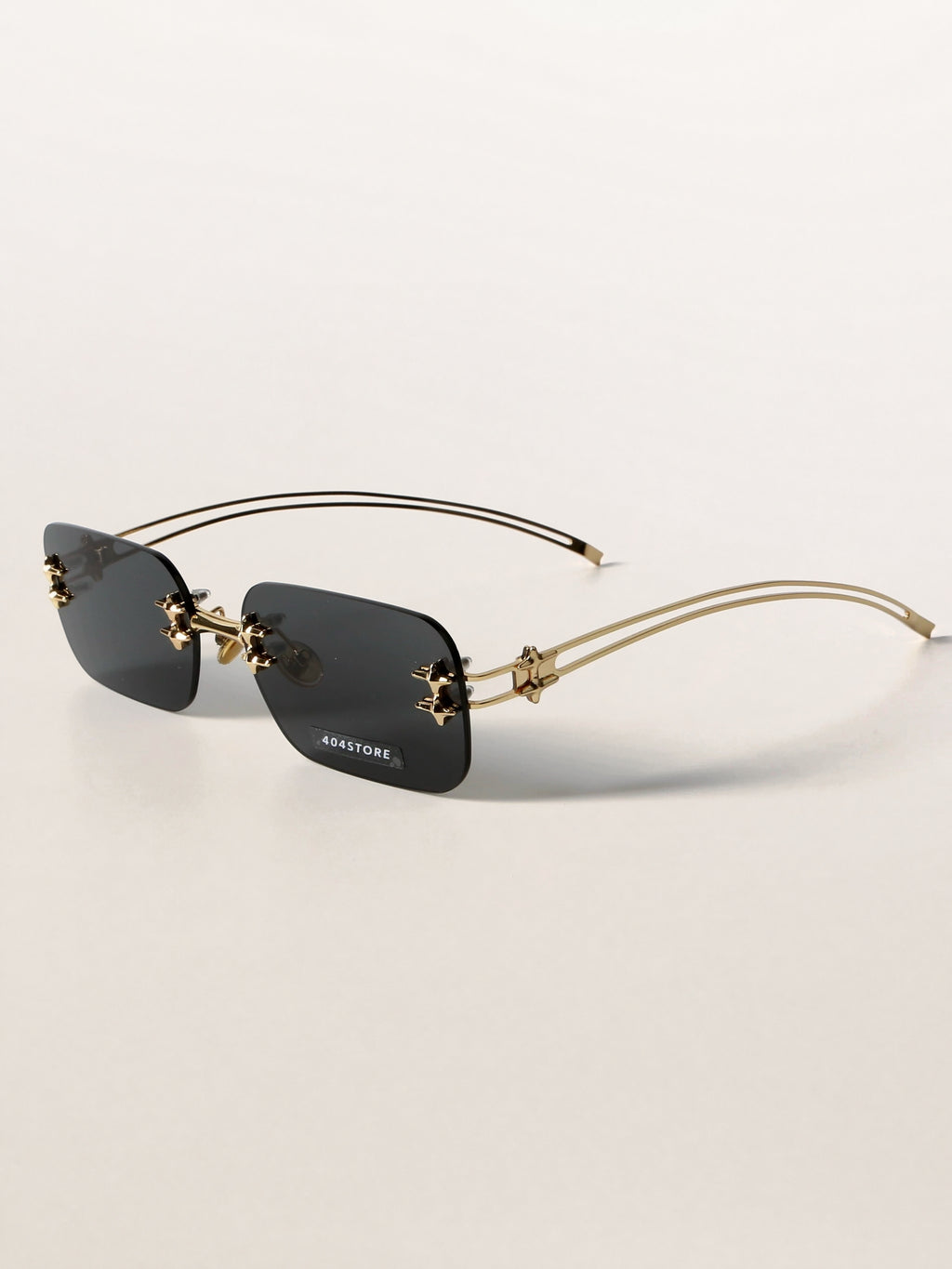 Rectangle Square Metal Futuristic Sunglasses