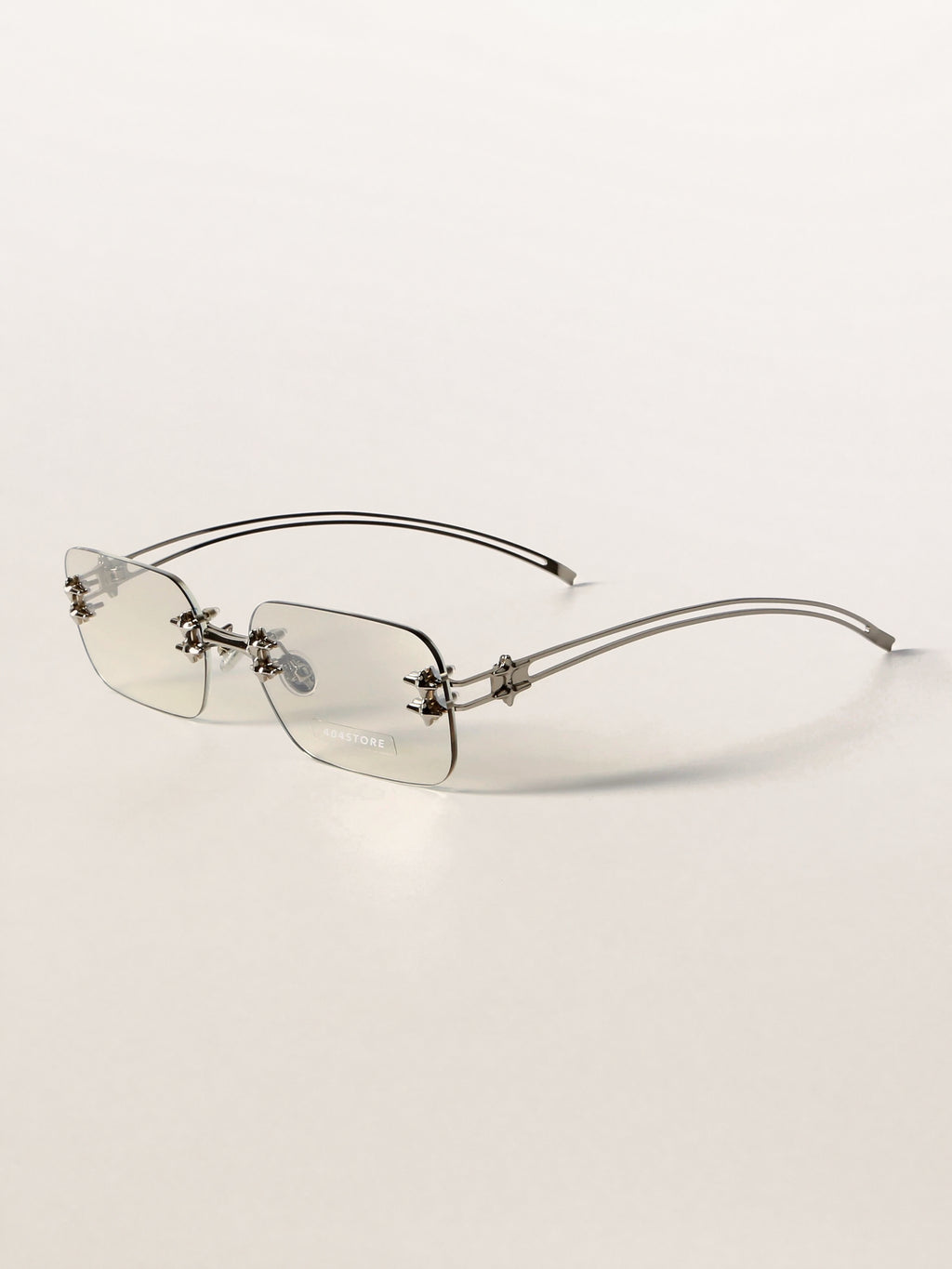 Rectangle Square Metal Futuristic Sunglasses